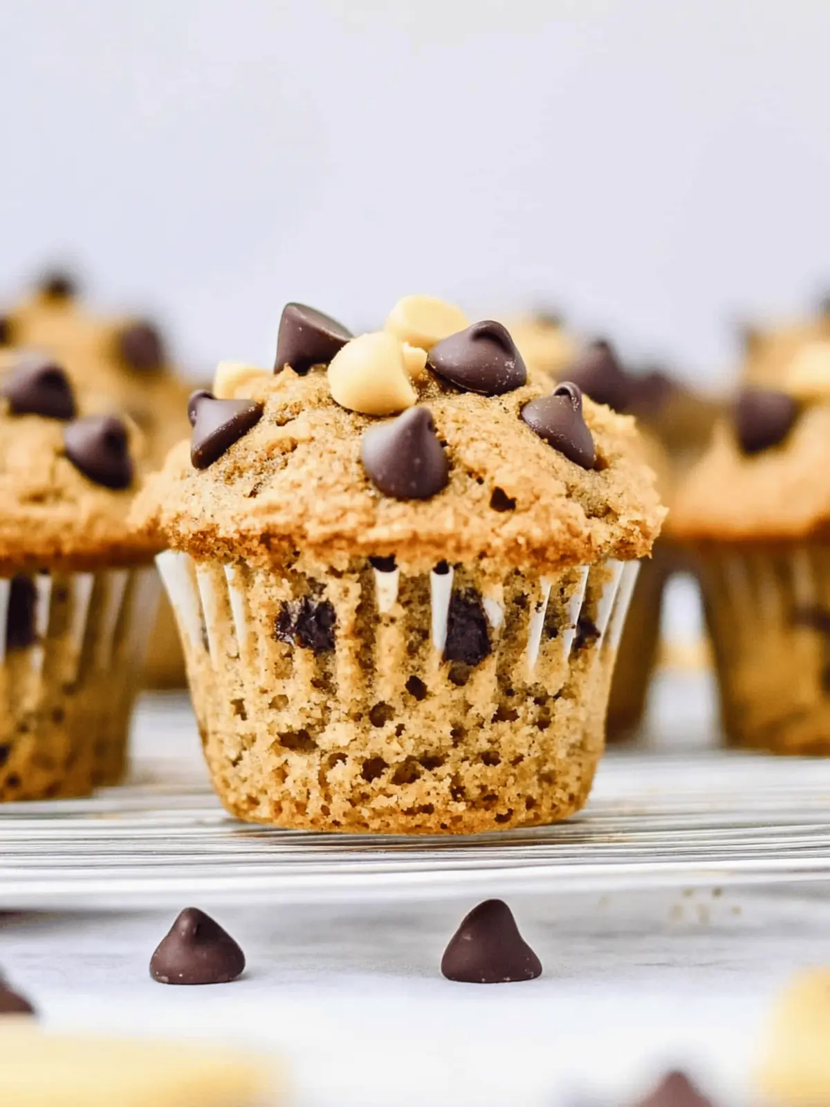 Easy Chocolate Chip Banana Peanut Butter Muffins Recipe