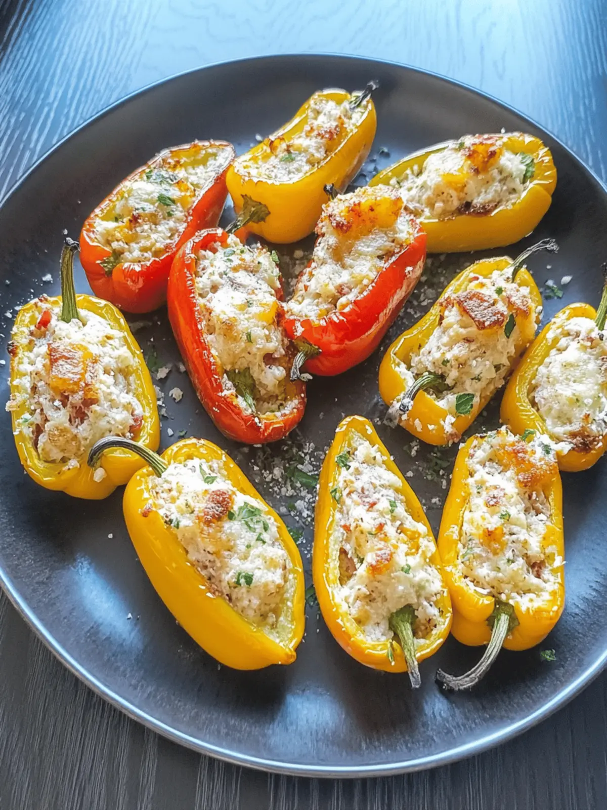 Cheesy Stuffed Mini Peppers