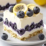 No Bake Lemon Blueberry Dessert