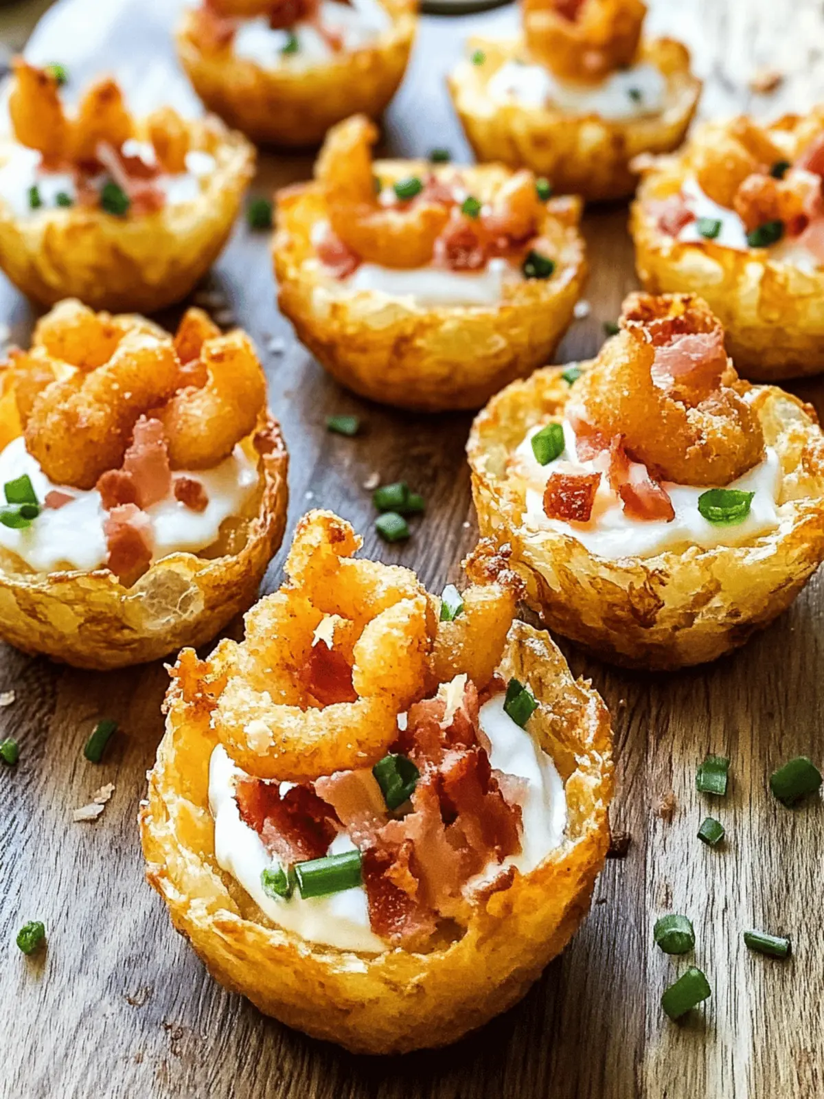Tater Tot Appetizer Cups