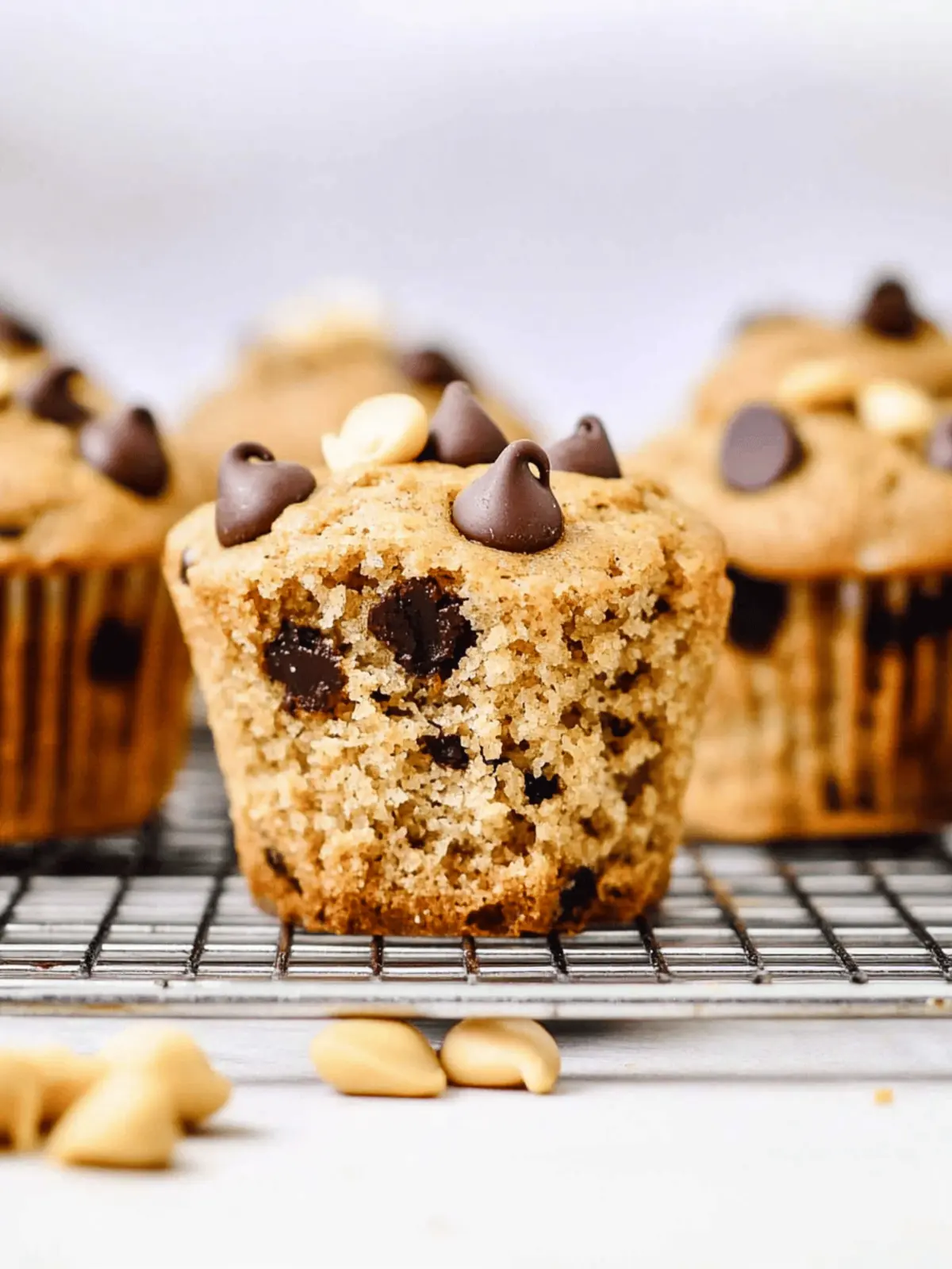 Easy Chocolate Chip Banana Peanut Butter Muffins Recipe