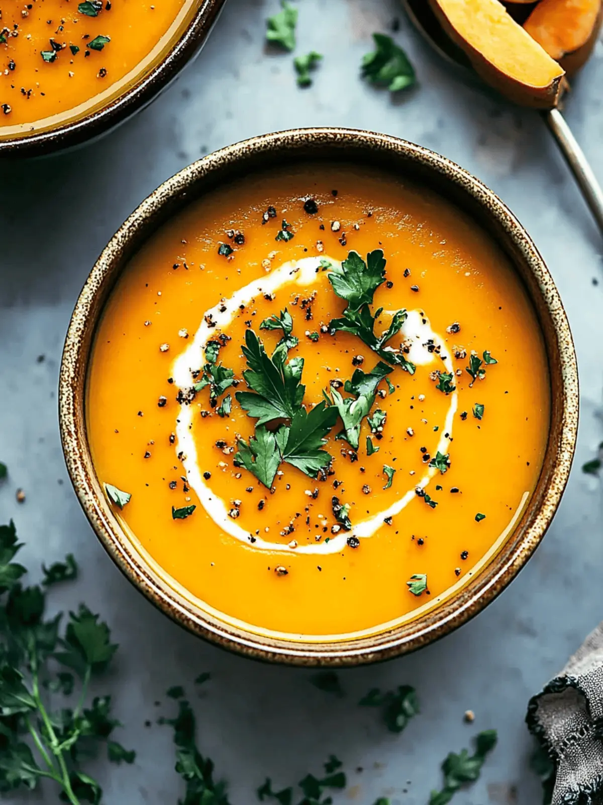 Spicy Butternut Squash and Sweet Potato Soup