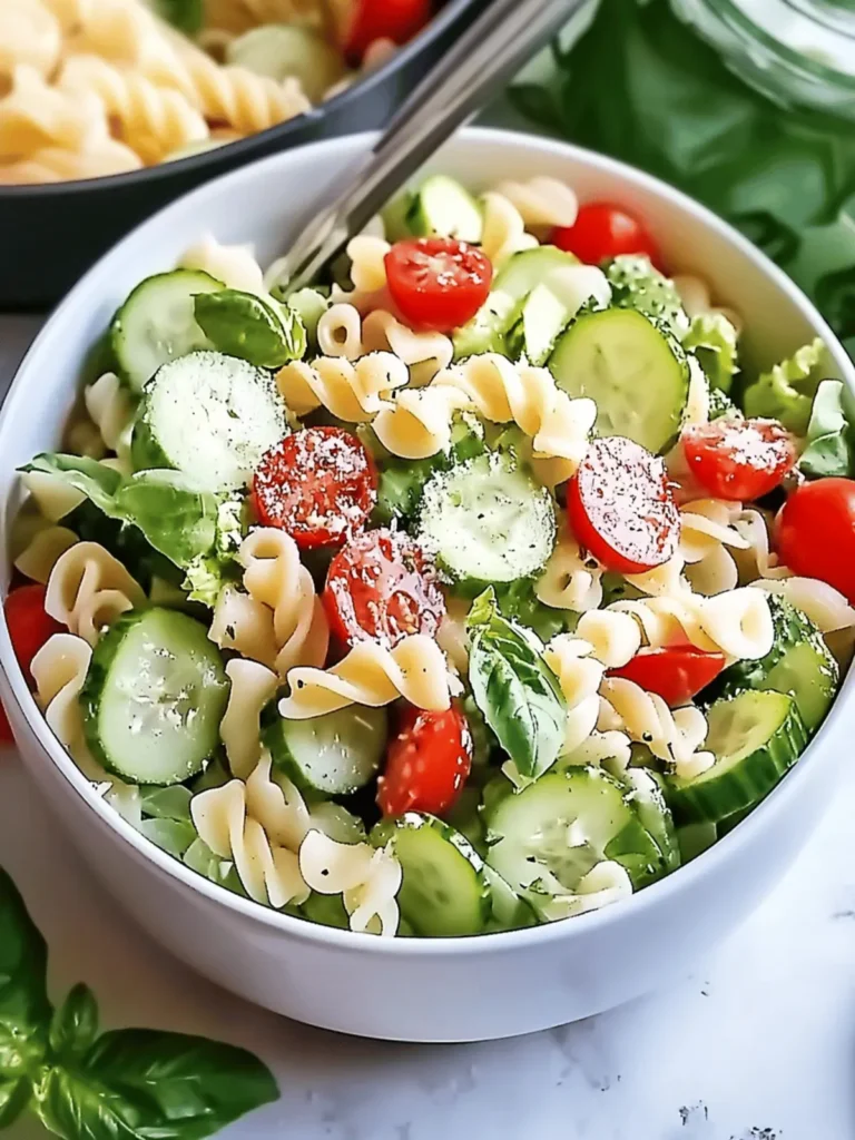 Healthy Cucumber Pasta Salad
