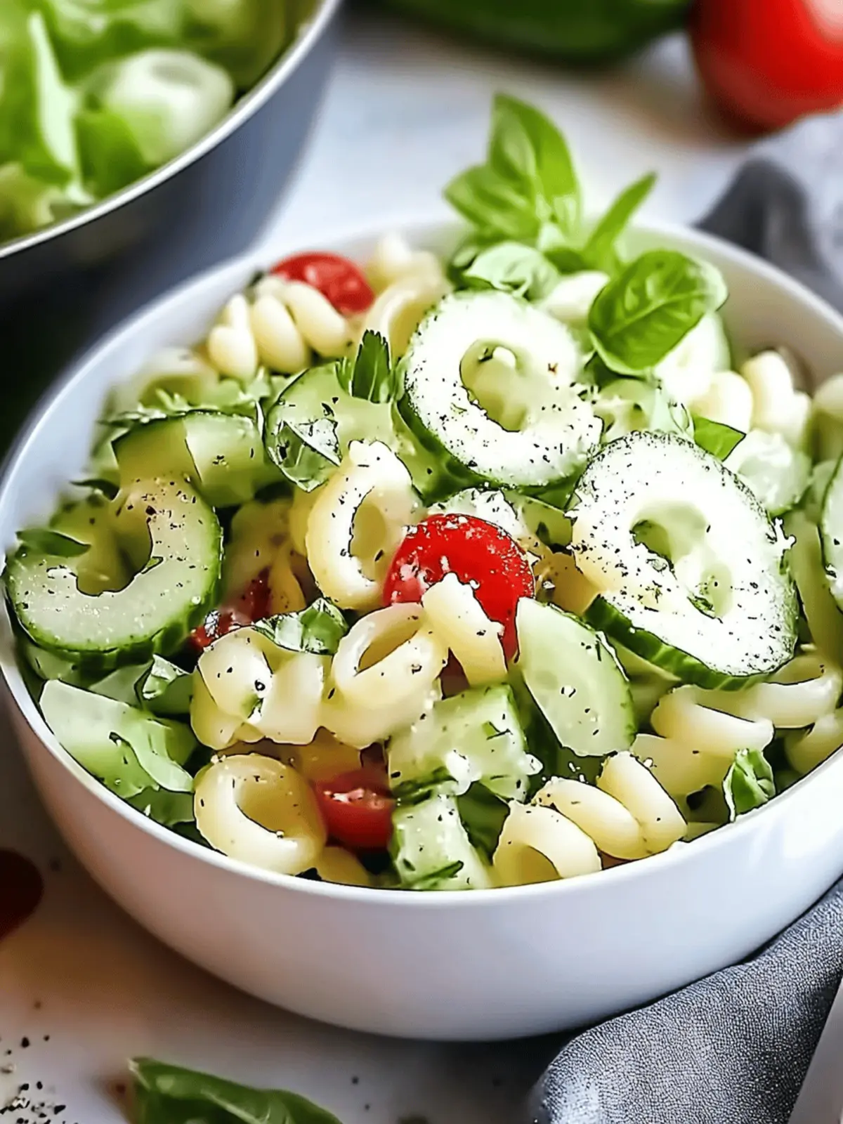 Healthy Cucumber Pasta Salad