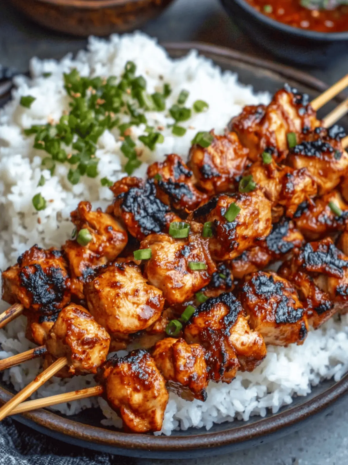 Korean BBQ Chicken Skewers