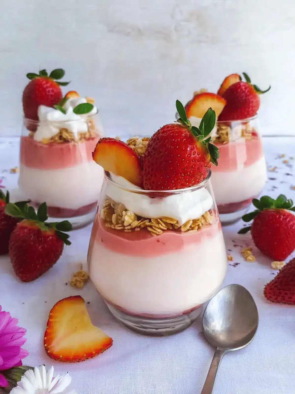 Healthy Strawberry Yogurt Parfaits
