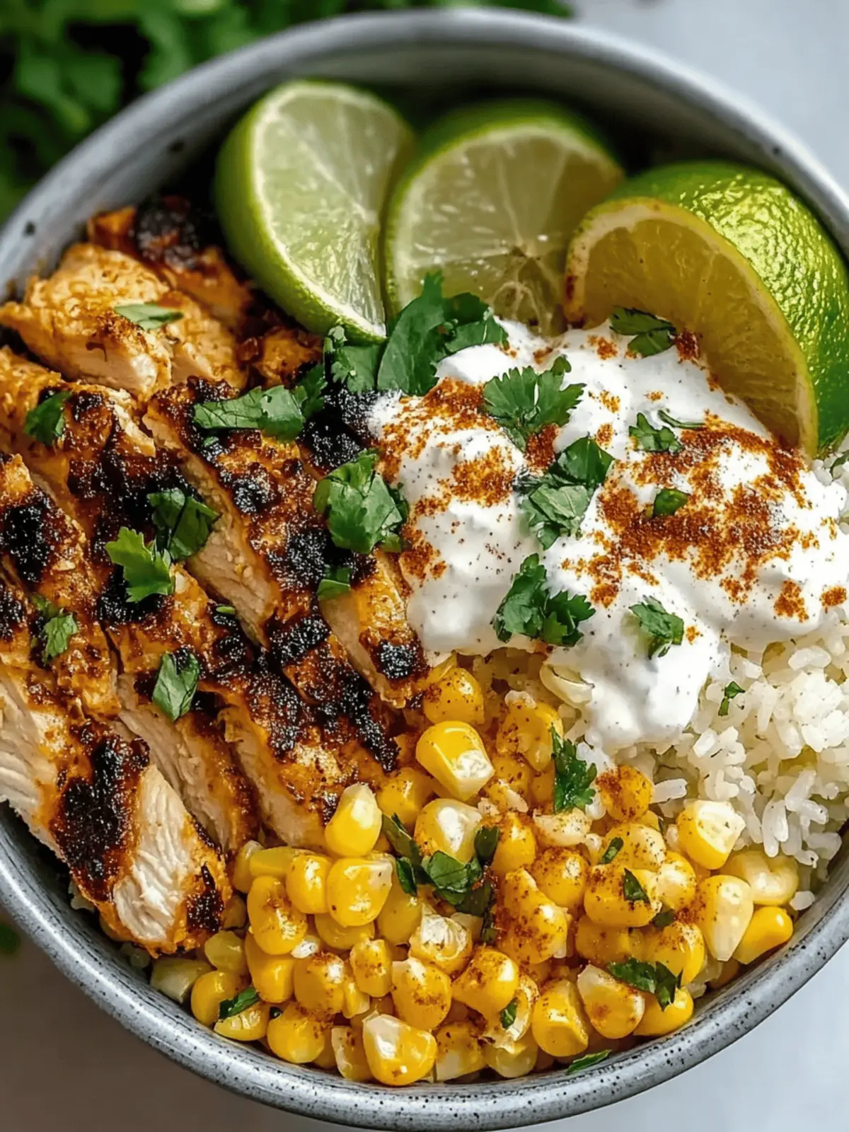 Street Corn Chicken Rice Bowl