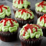 Zombie Brain Cupcakes