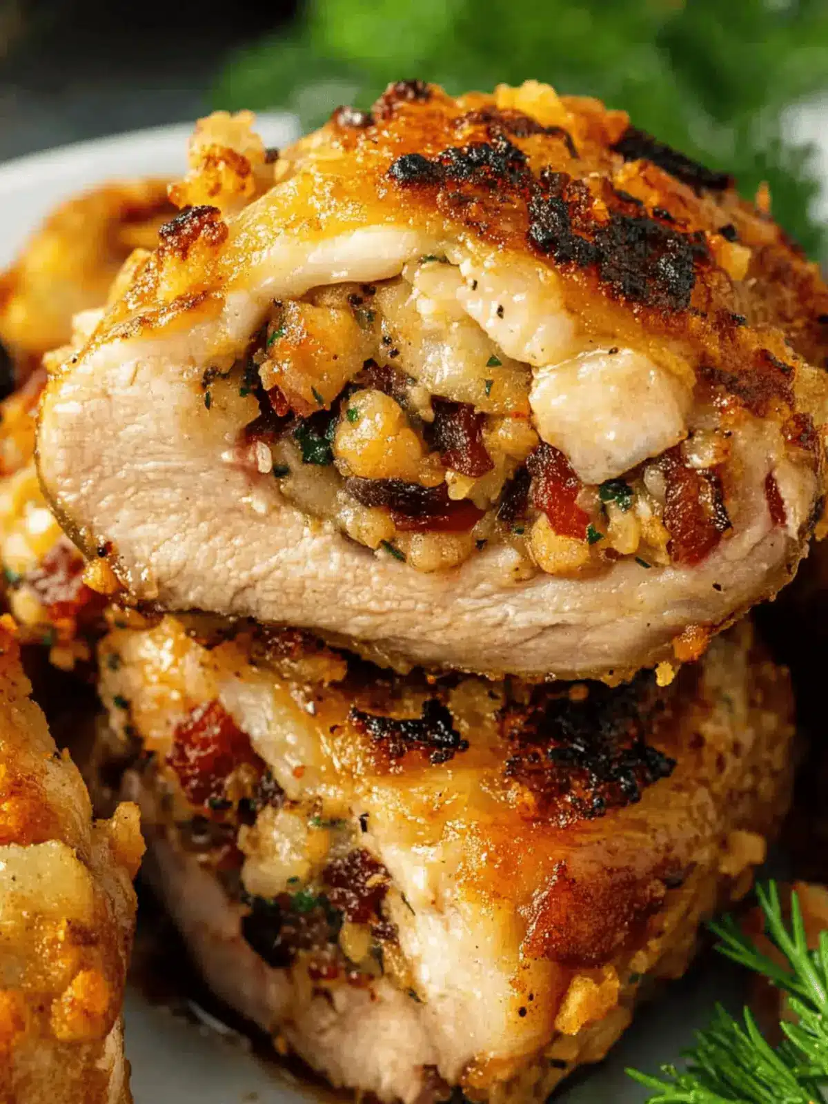 Baked Stuffed Pork Chops