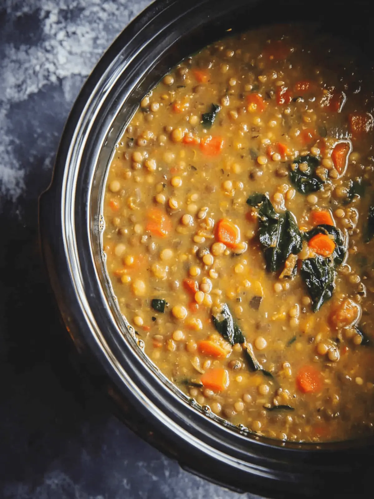 Slow-Cooker Lentil & Root Veggie Soup