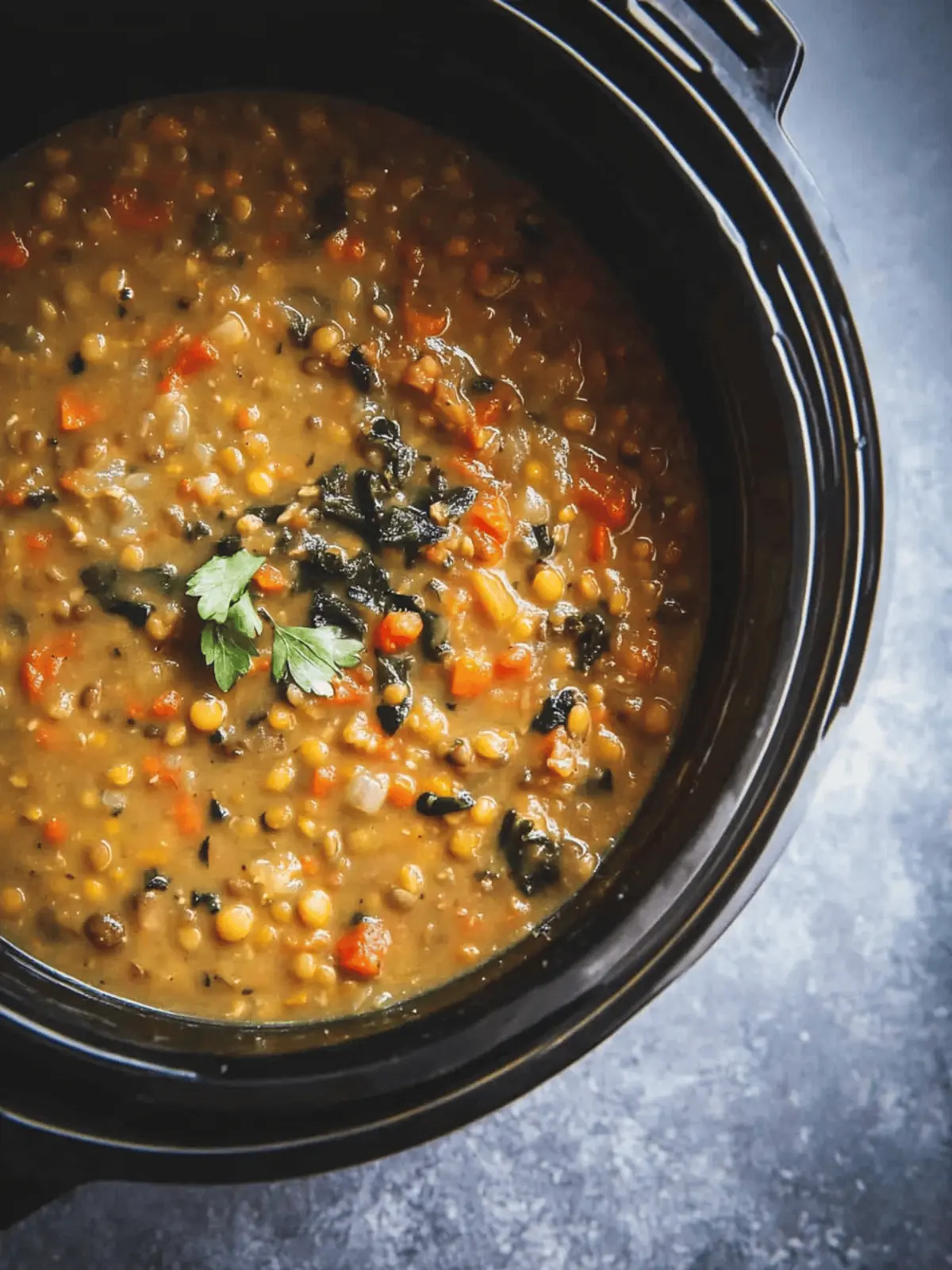 Slow-Cooker Lentil & Root Veggie Soup