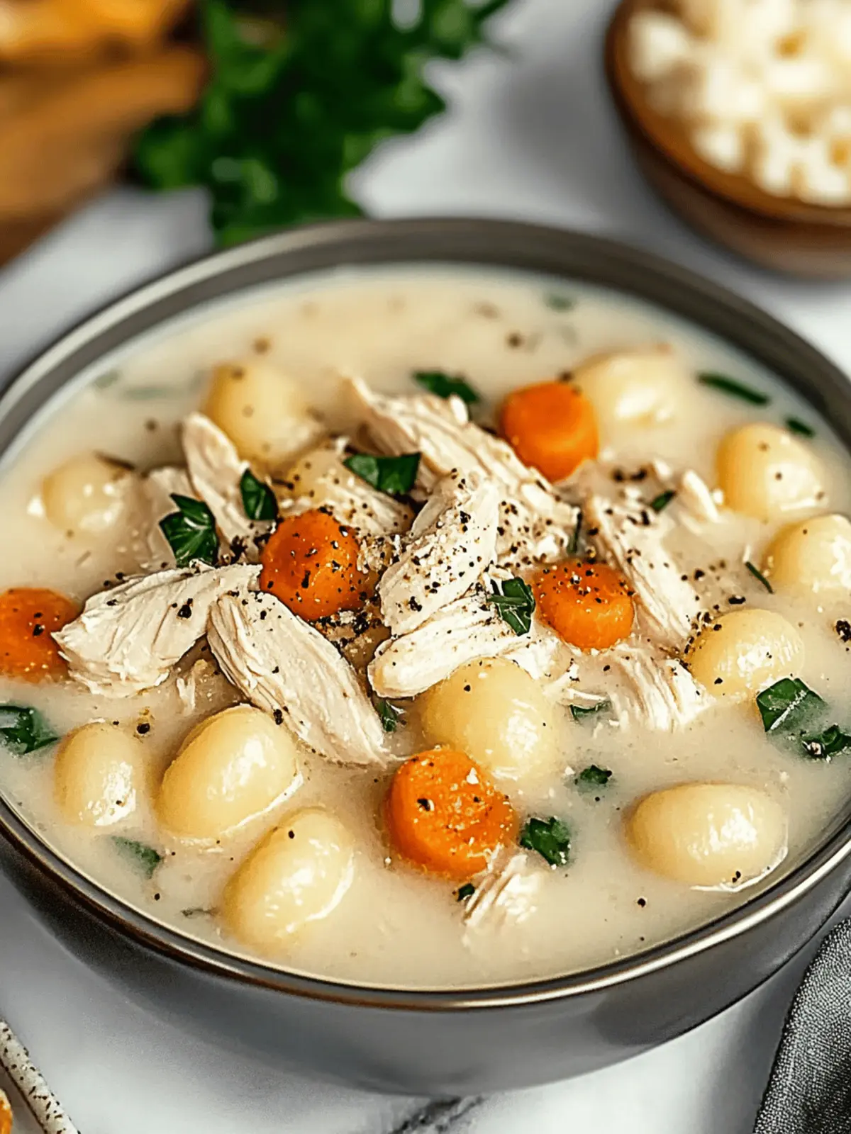 Cozy Tasty Rotisserie Chicken Gnocchi Soup