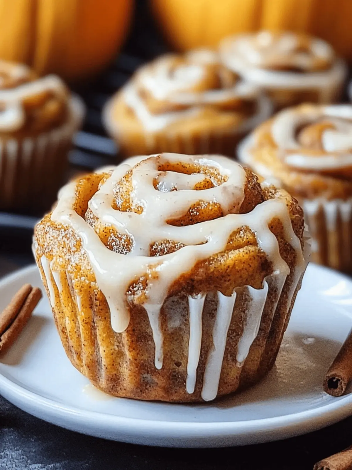 Pumpkin Cinnamon Roll Muffins