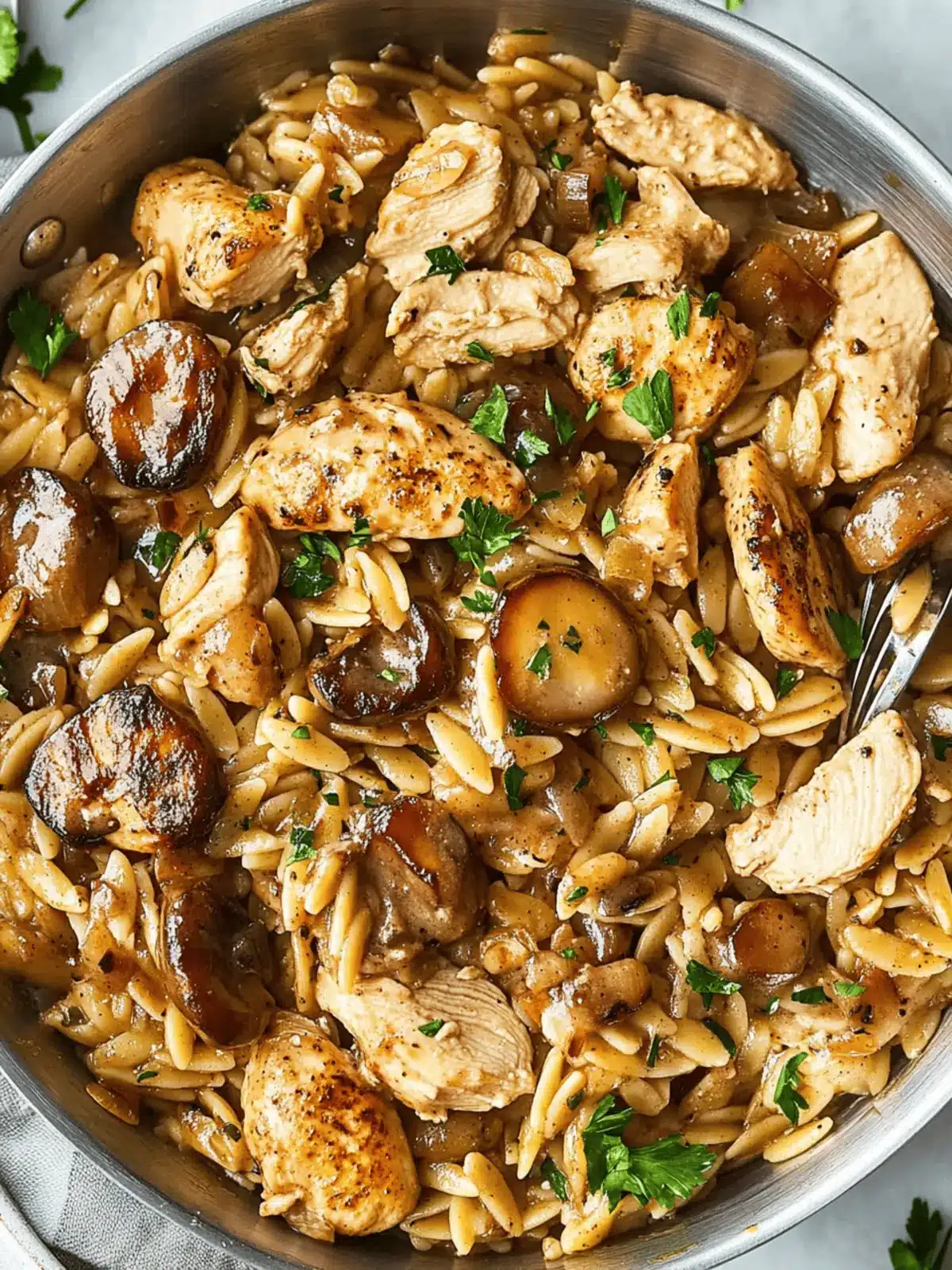 Chicken Marsala Orzo
