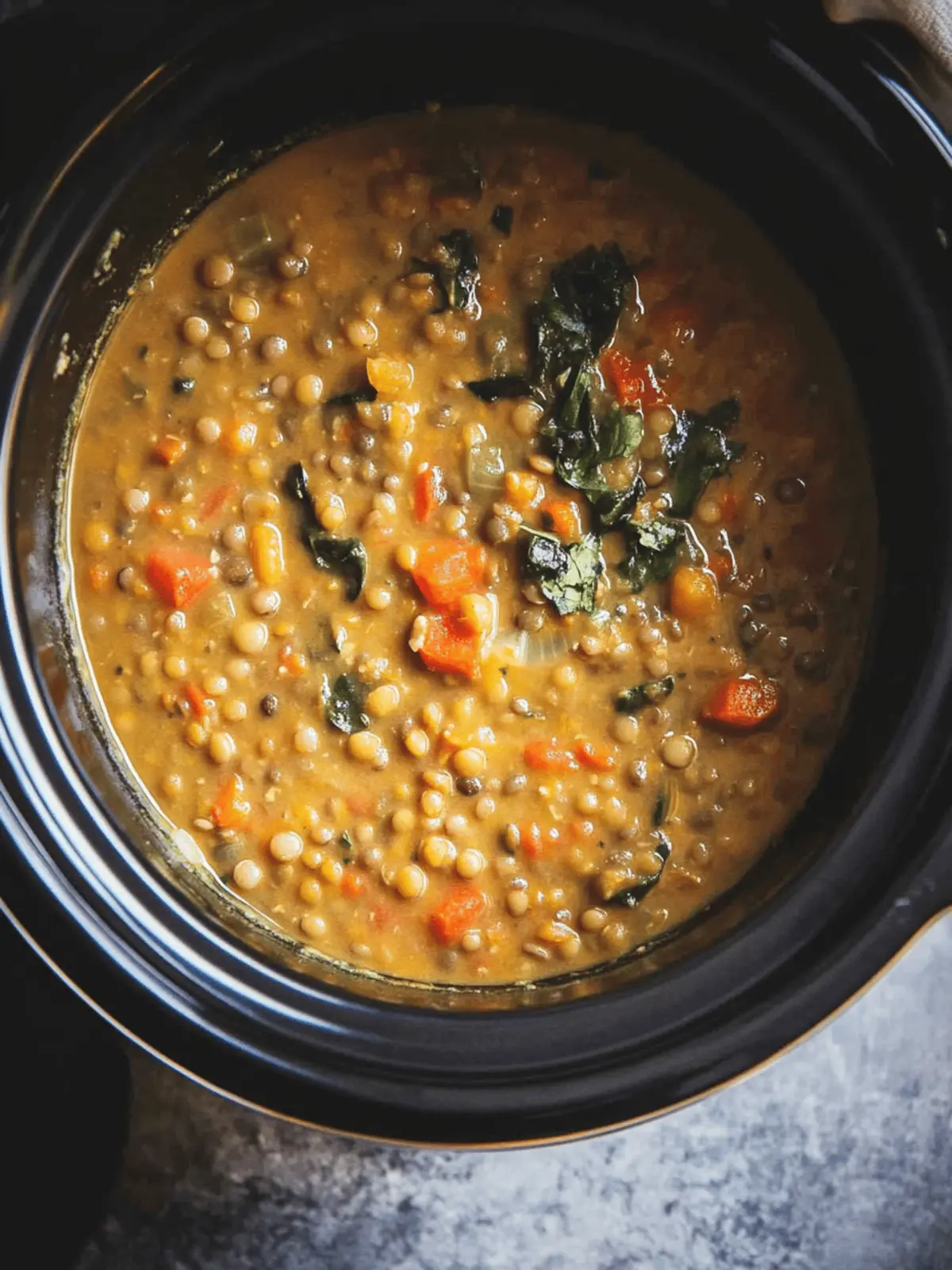 Slow-Cooker Lentil & Root Veggie Soup