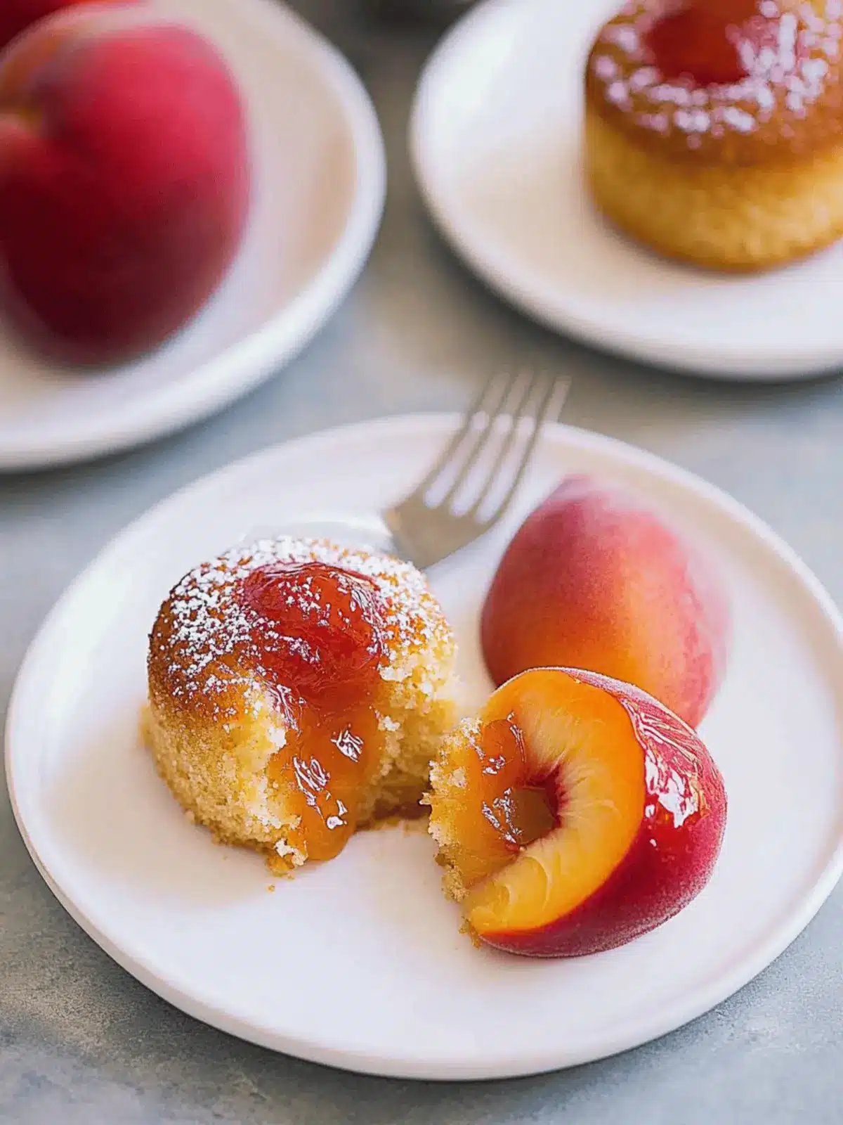 Peach Upside Down Mini Cakes