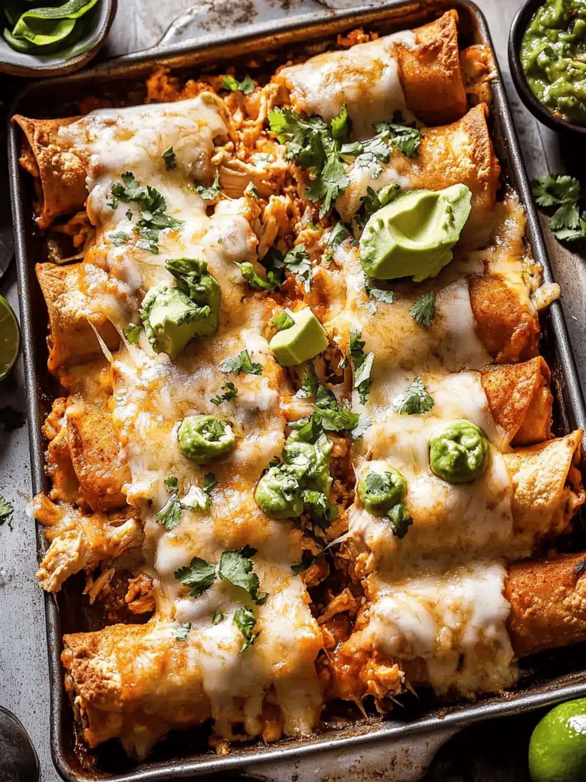 Baked Cheesy Cuban Chicken Taquitos for a Flavorful Feast 4 Baked Cheesy Cuban Chicken Taquitos