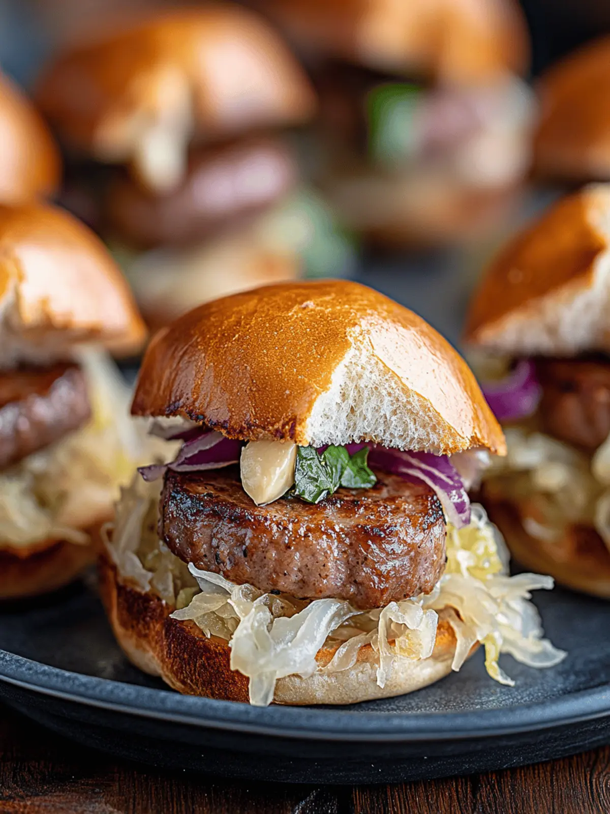 Savor the Flavor with Sausage & Sauerkraut Sliders! 5 Sausage & Sauerkraut Sliders