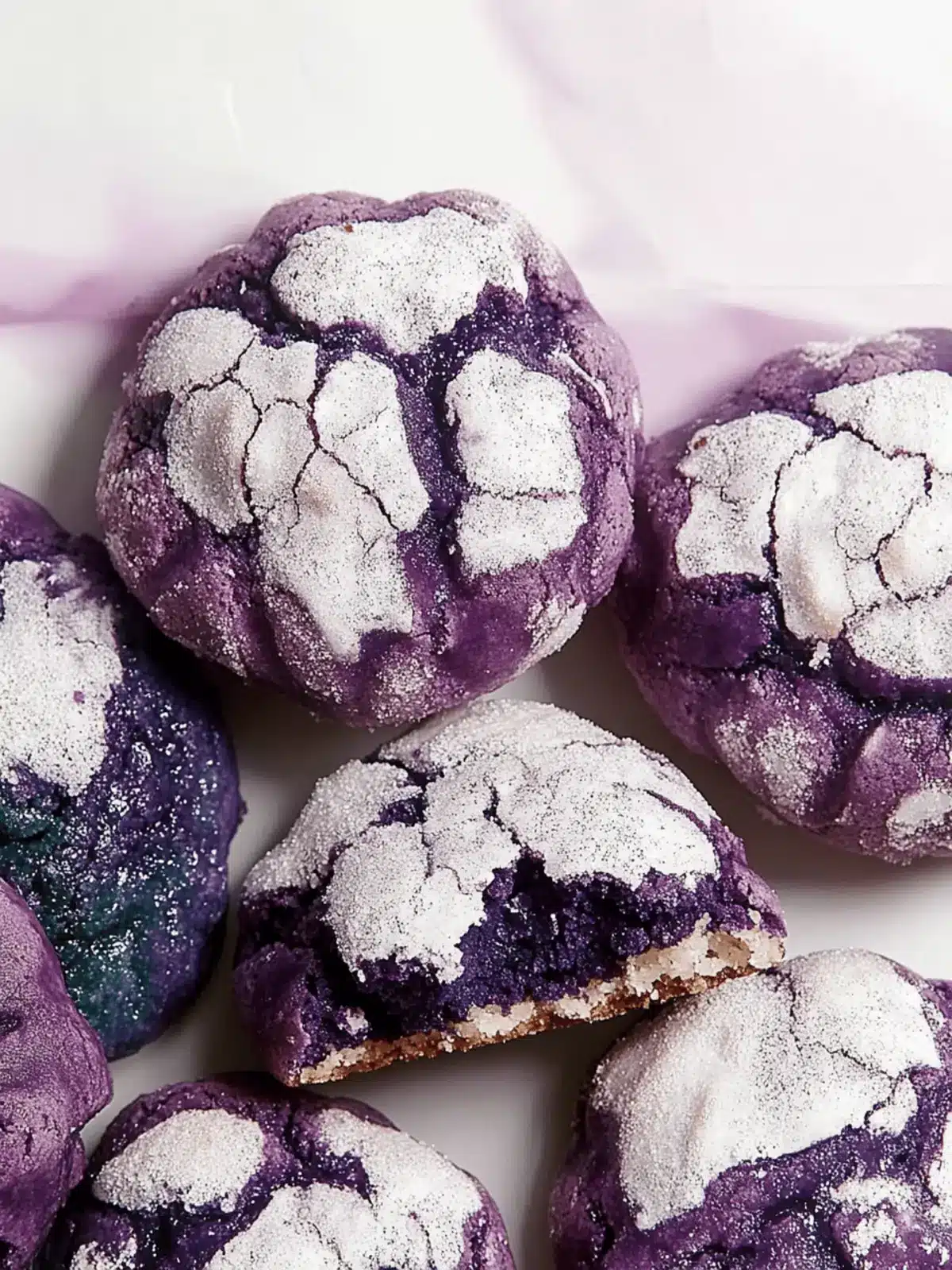 Ube Crinkle Cookies