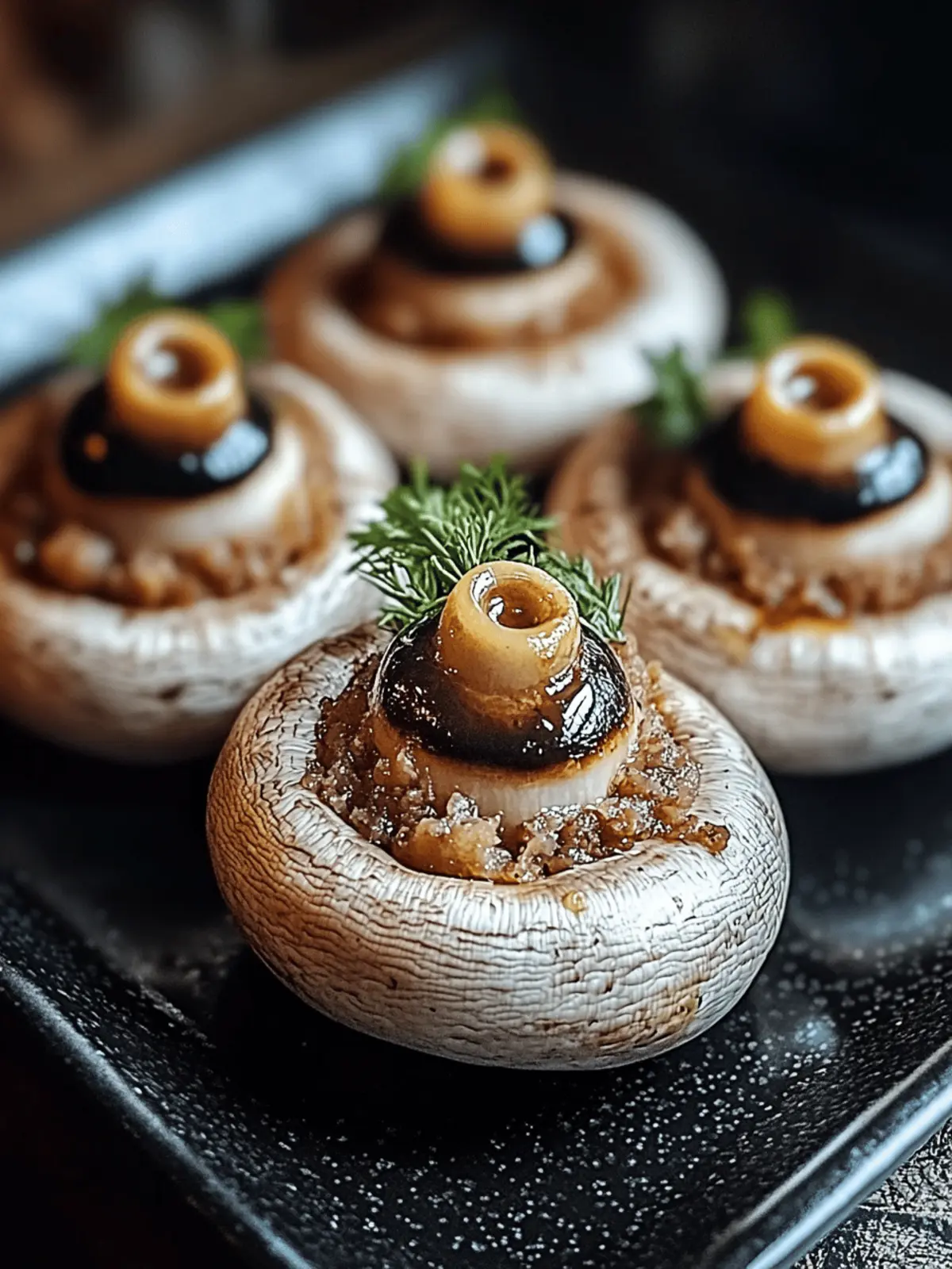 Stuffed Mushroom Eyeballs: Spooky Treats for Your Halloween Party 3 Stuffed Mushroom Eyeballs