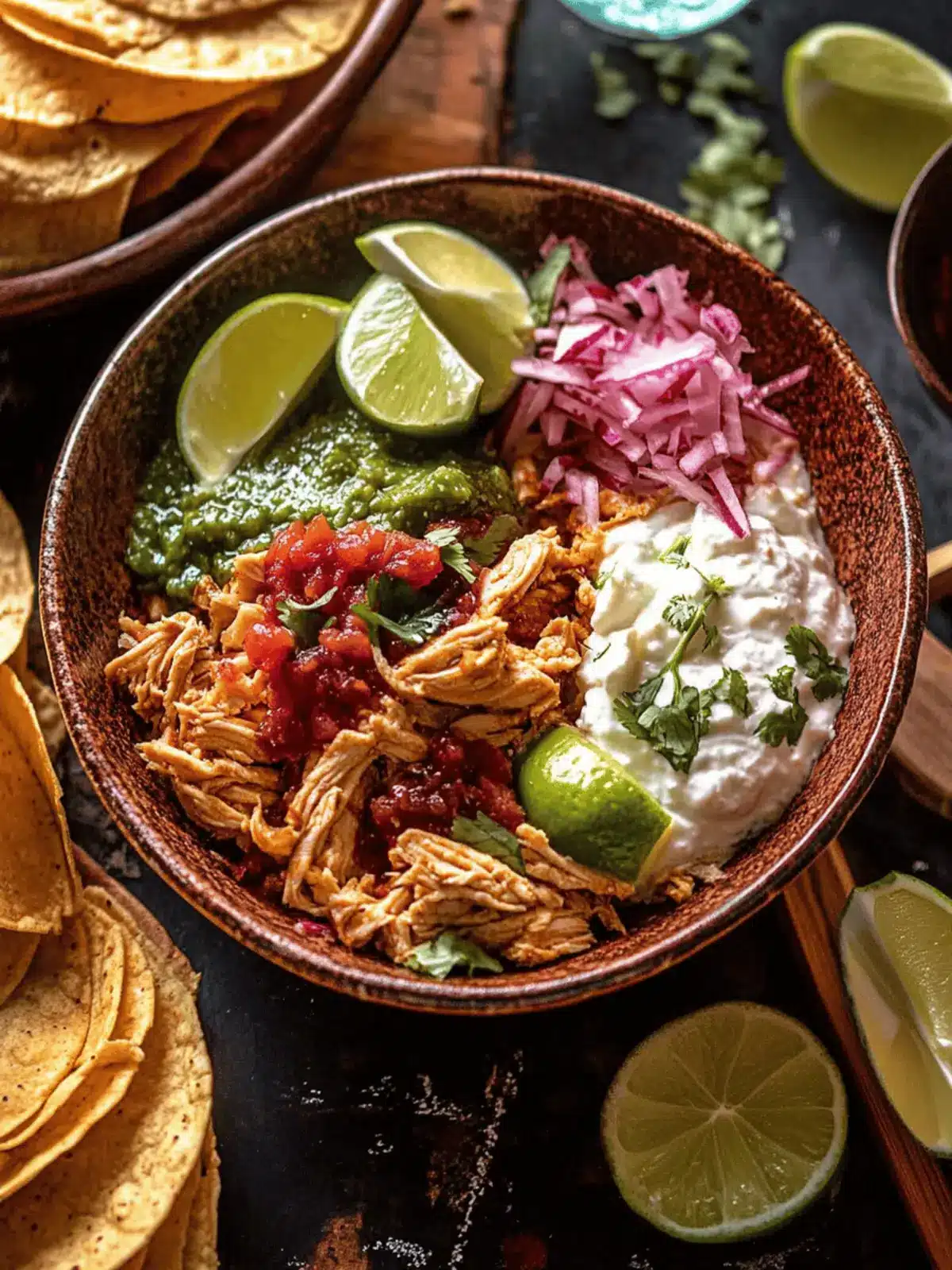 Crockpot Salsa Verde Chicken Tortilla Bowl for Easy Weeknight Wins 3 Crockpot Salsa Verde Chicken Tortilla Bowl