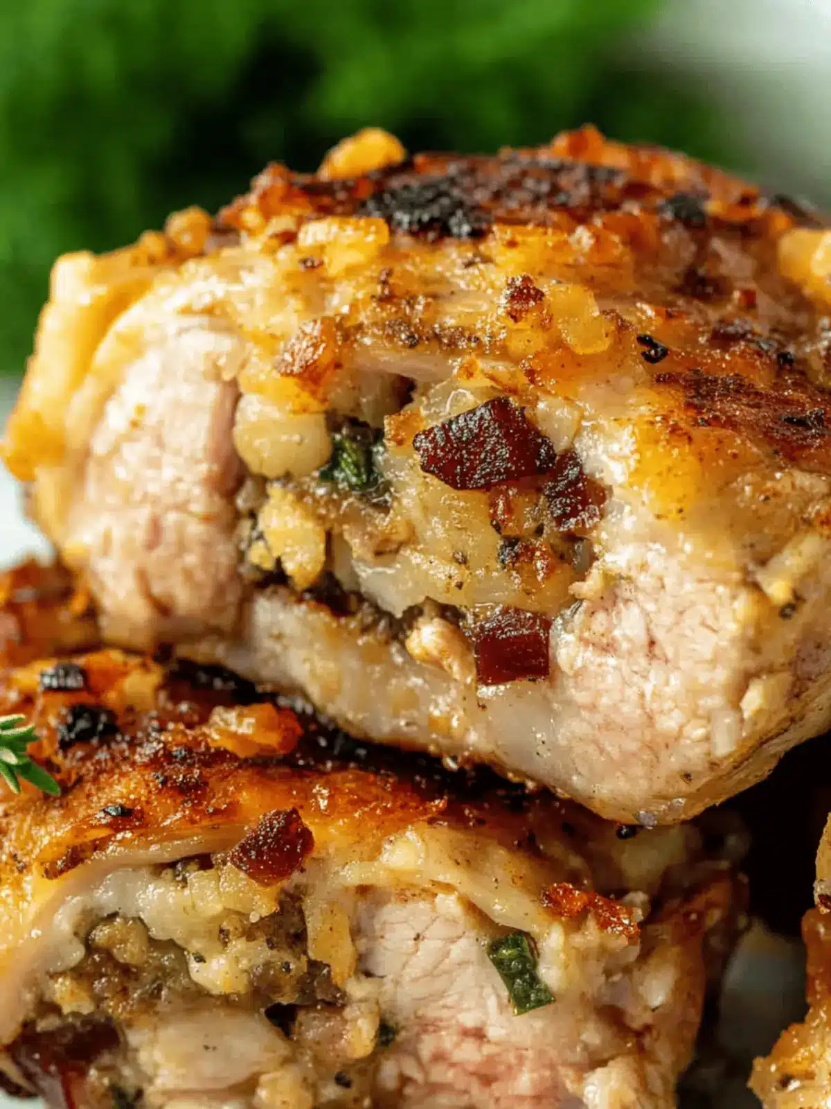 Baked Stuffed Pork Chops