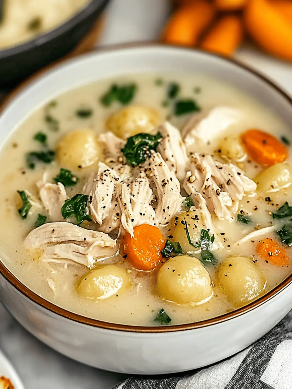 Cozy Tasty Rotisserie Chicken Gnocchi Soup