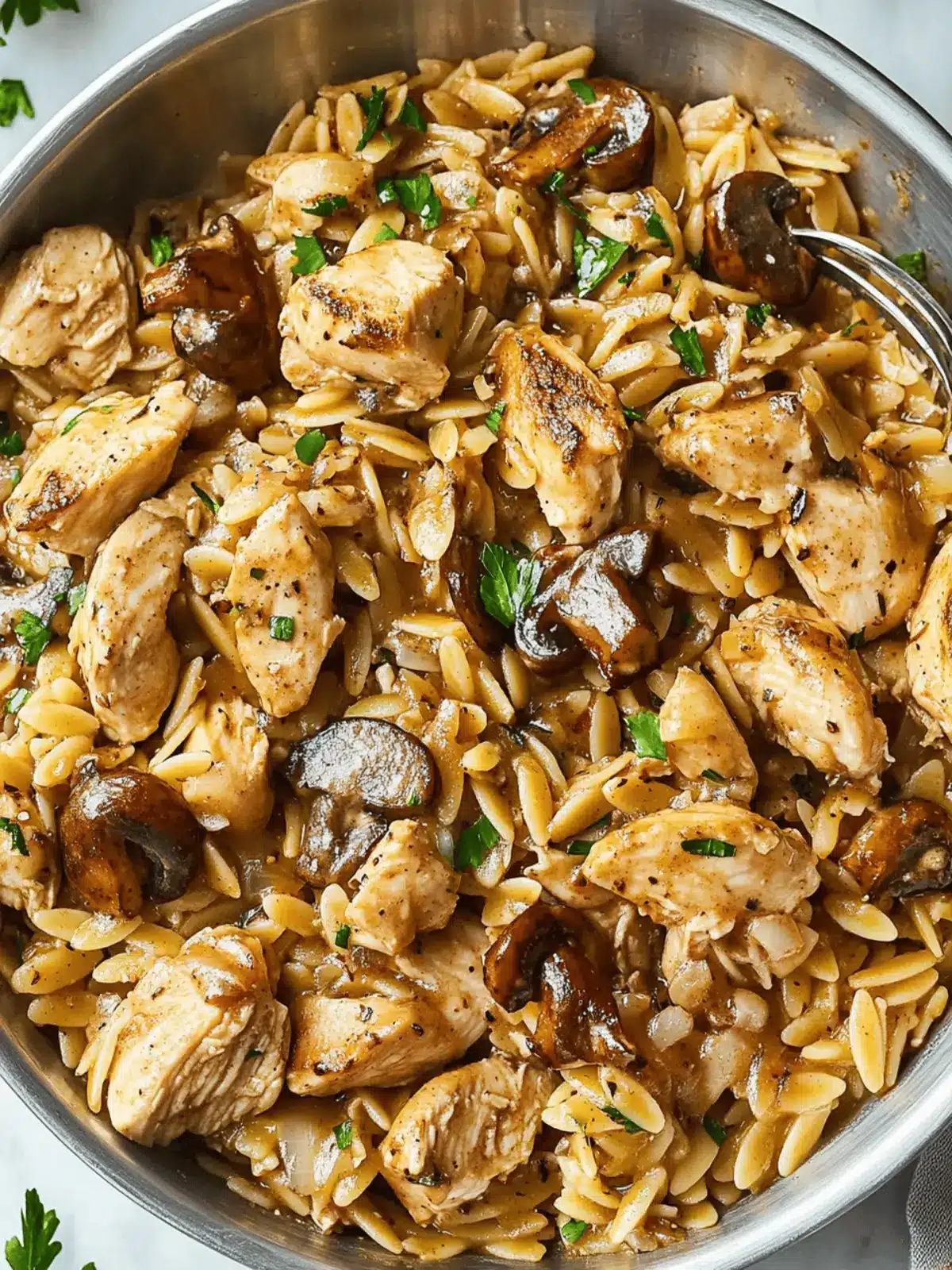 Chicken Marsala Orzo