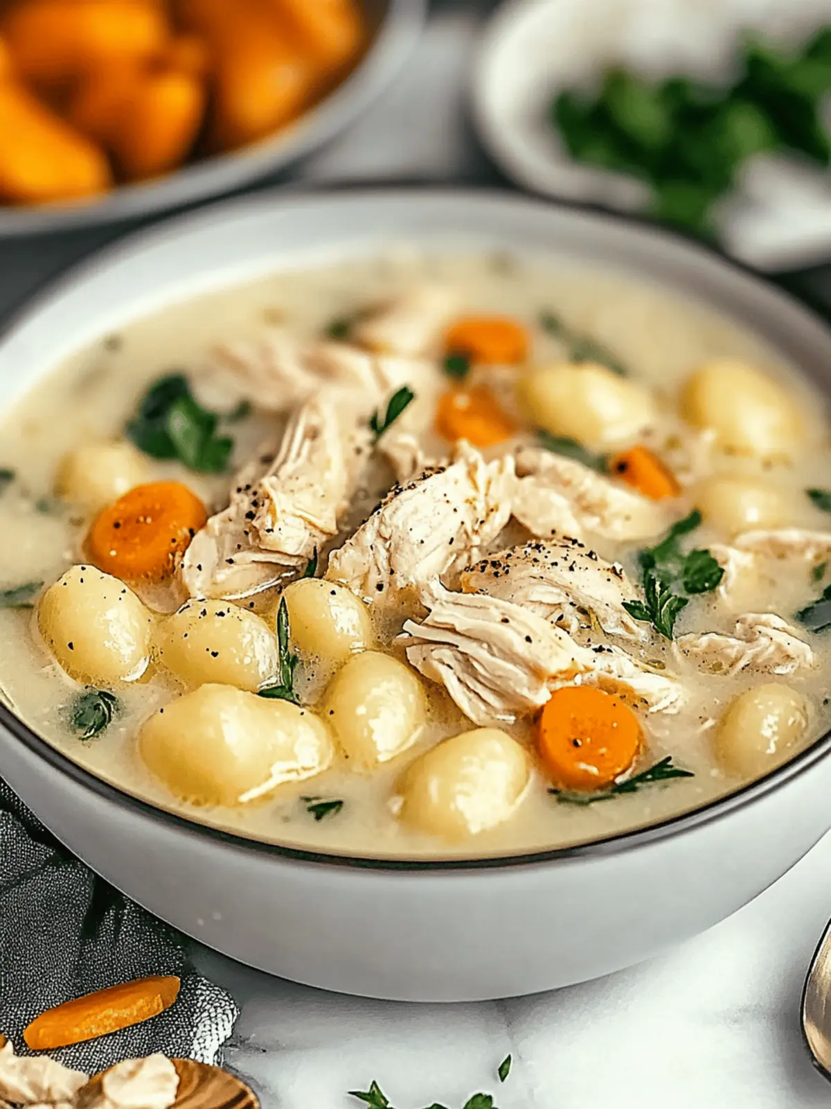 Cozy Tasty Rotisserie Chicken Gnocchi Soup