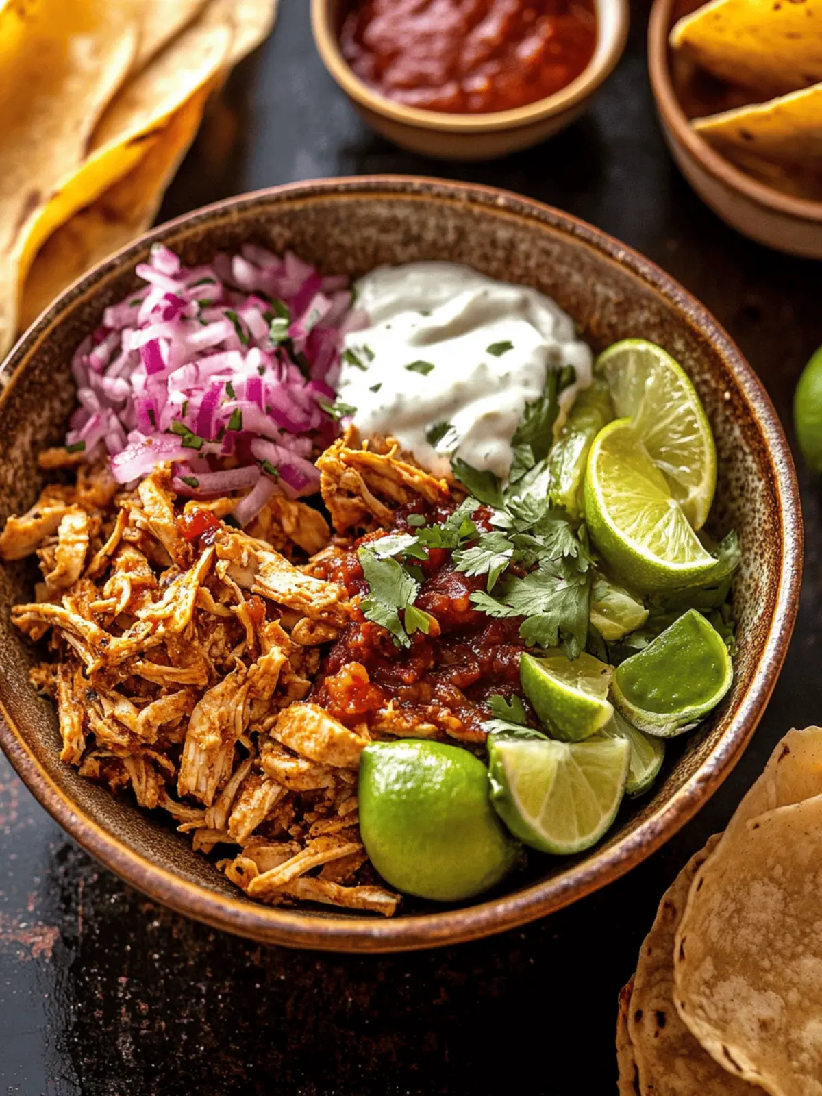Crockpot Salsa Verde Chicken Tortilla Bowl for Easy Weeknight Wins 4 Crockpot Salsa Verde Chicken Tortilla Bowl