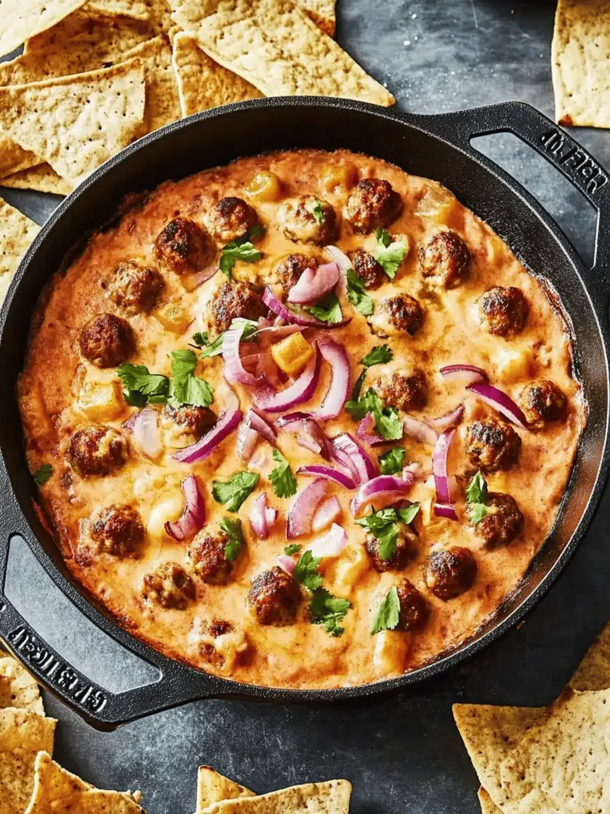 Cheesy Mini Meatball Skillet Dip That's Perfect for Game Day 5 Cheesy Mini Meatball Skillet Dip
