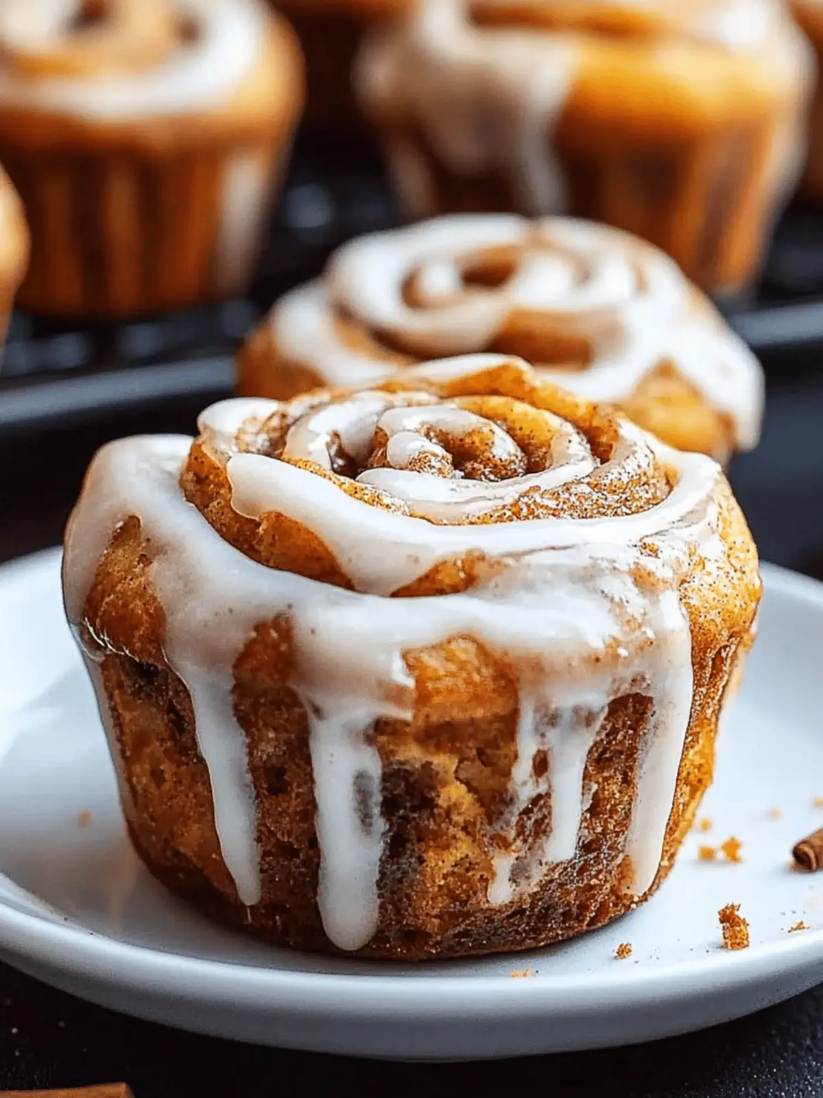 Pumpkin Cinnamon Roll Muffins