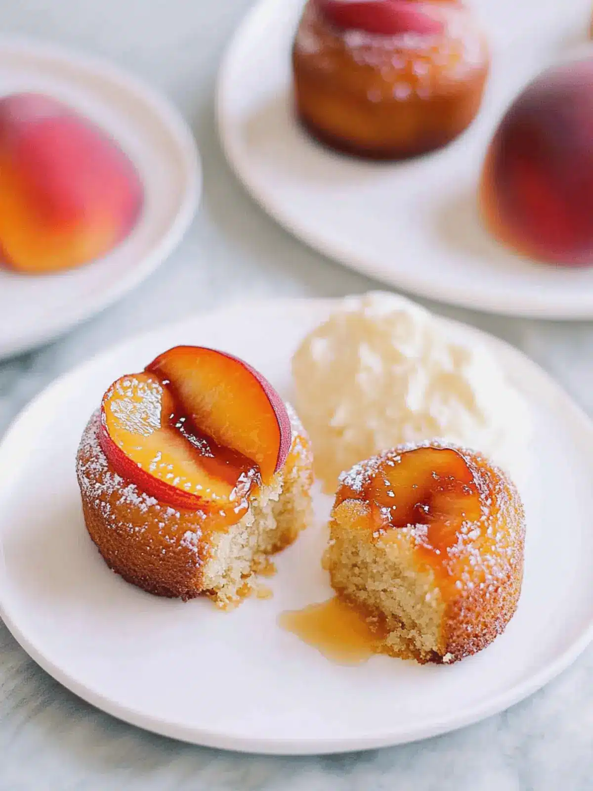 Peach Upside Down Mini Cakes