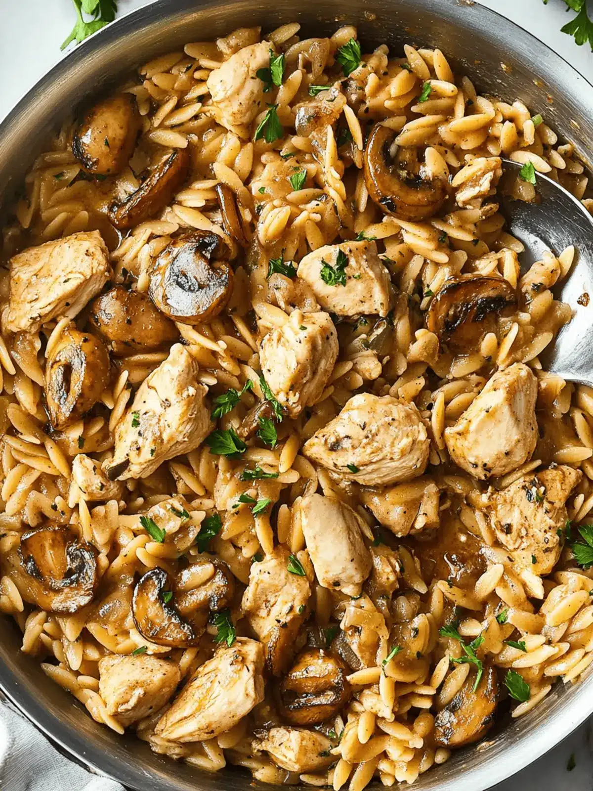 Chicken Marsala Orzo