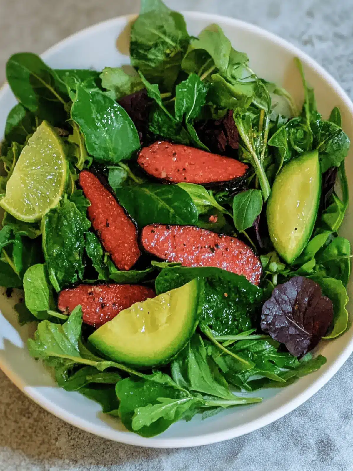 Native American wild greens salad