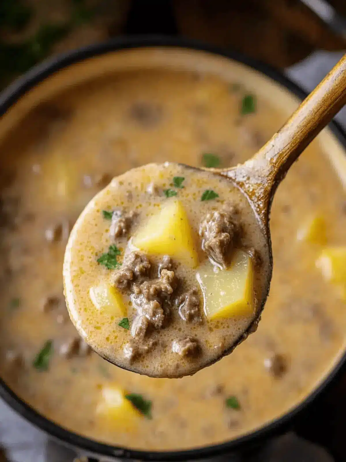 Cheesy Beef and Potato Soup – Comfort in Every Spoonful 2 Cheesy Beef and Potato Soup