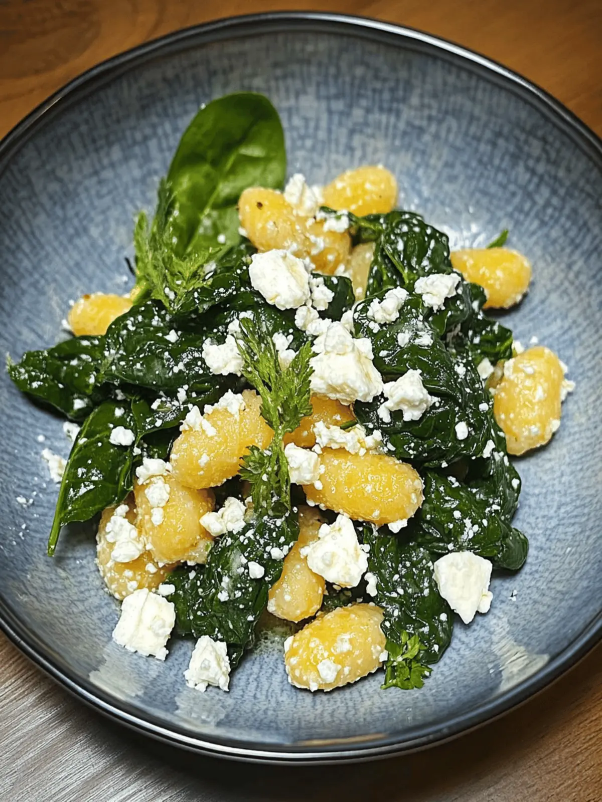 Crispy Gnocchi With Spinach And Feta