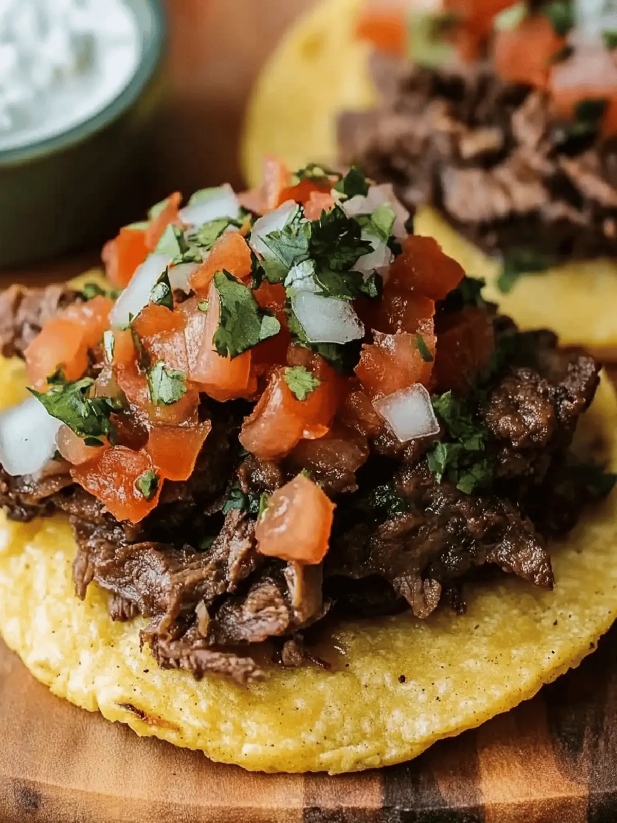 Mexican Tostadas de Carne Asada