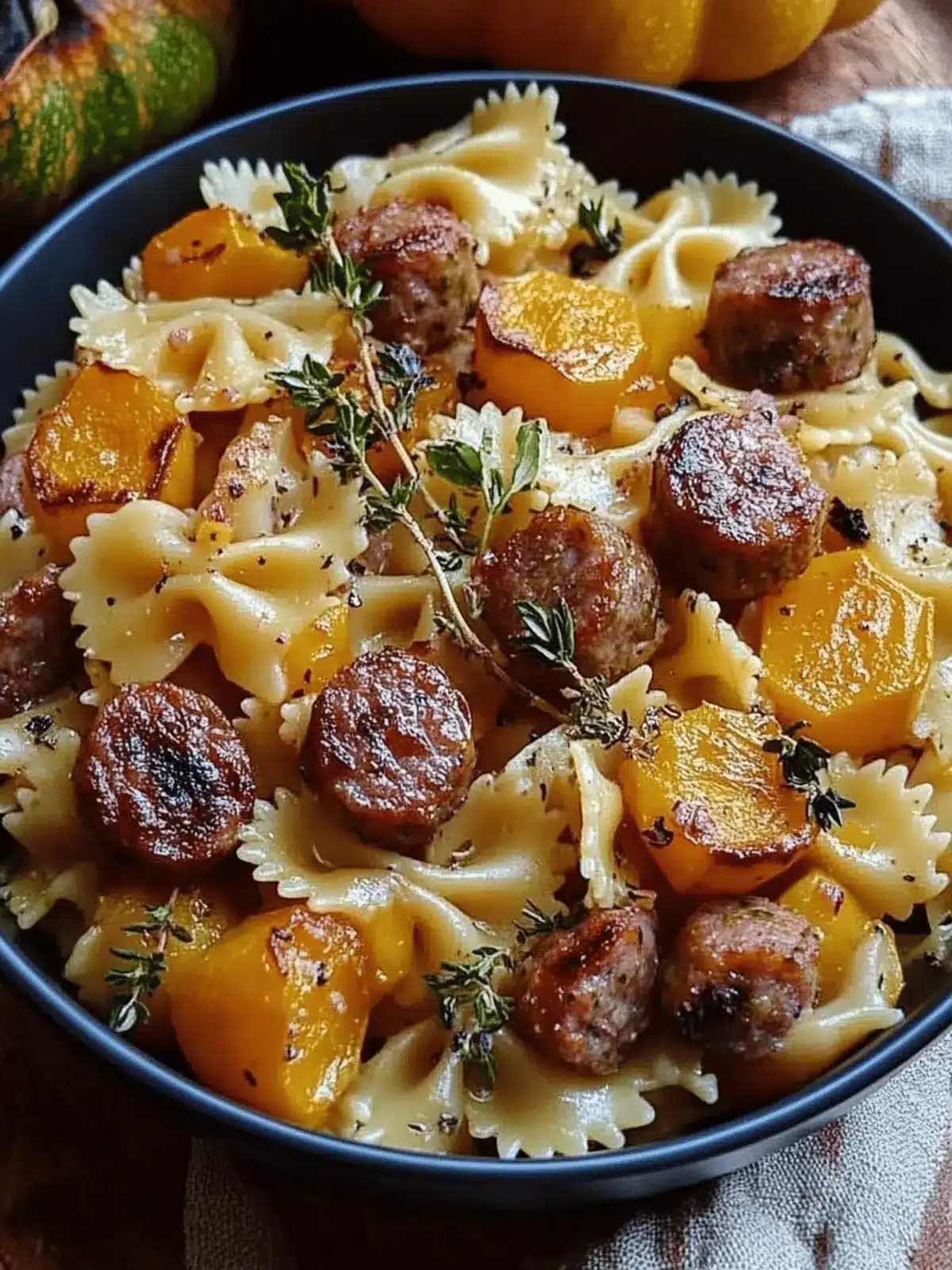 Autumn Sausage Pasta Squash