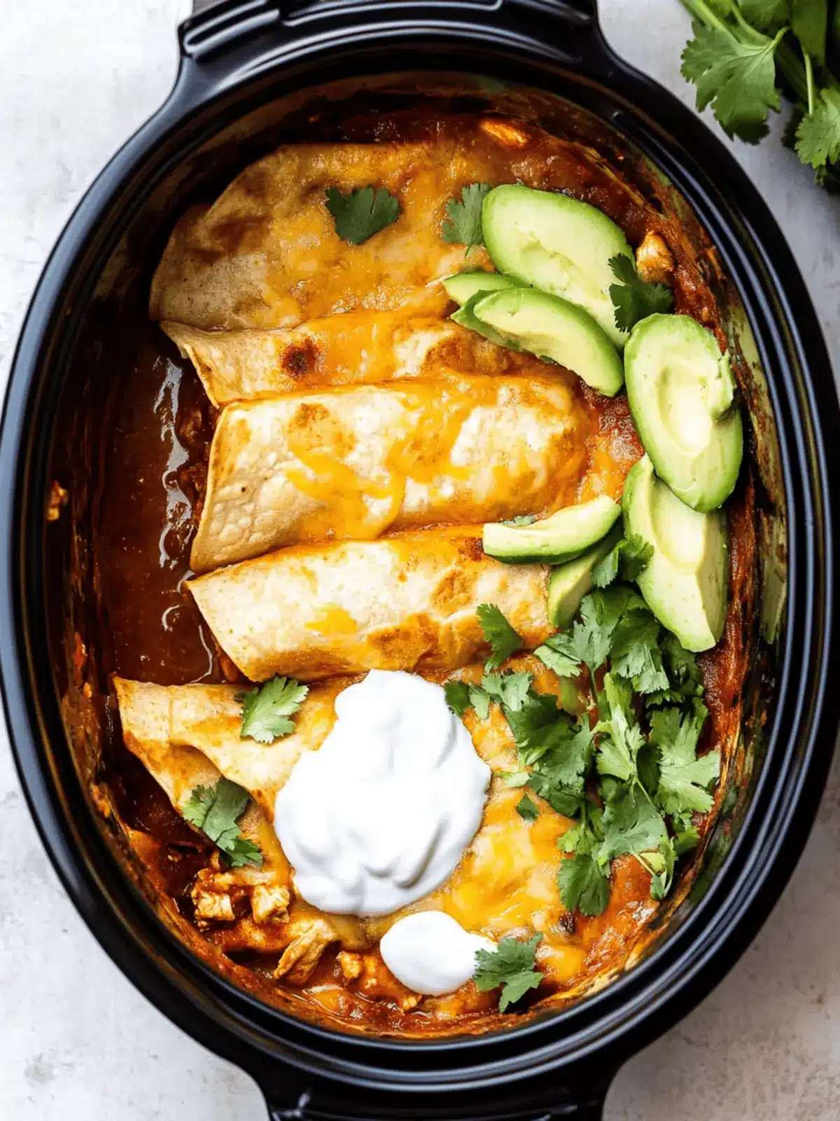 Slow Cooker Chicken Enchiladas
