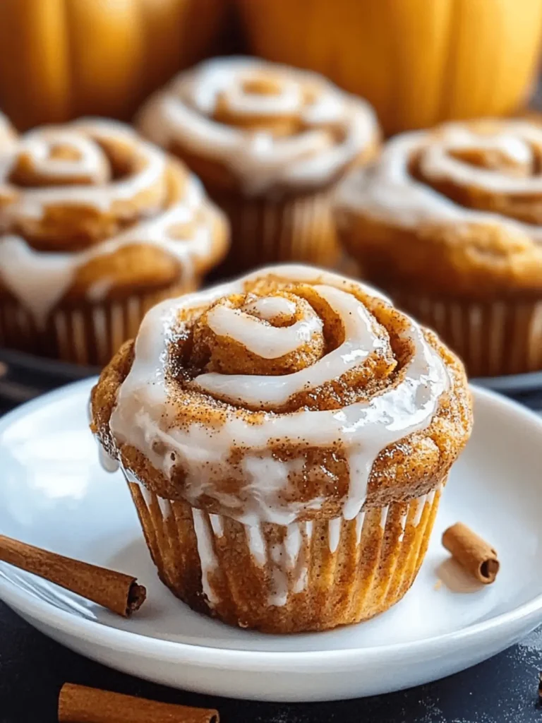 Pumpkin Cinnamon Roll Muffins