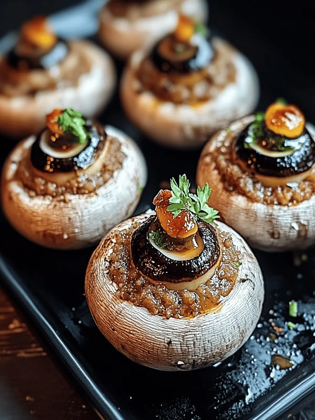 Stuffed Mushroom Eyeballs: Spooky Treats for Your Halloween Party 4 Stuffed Mushroom Eyeballs