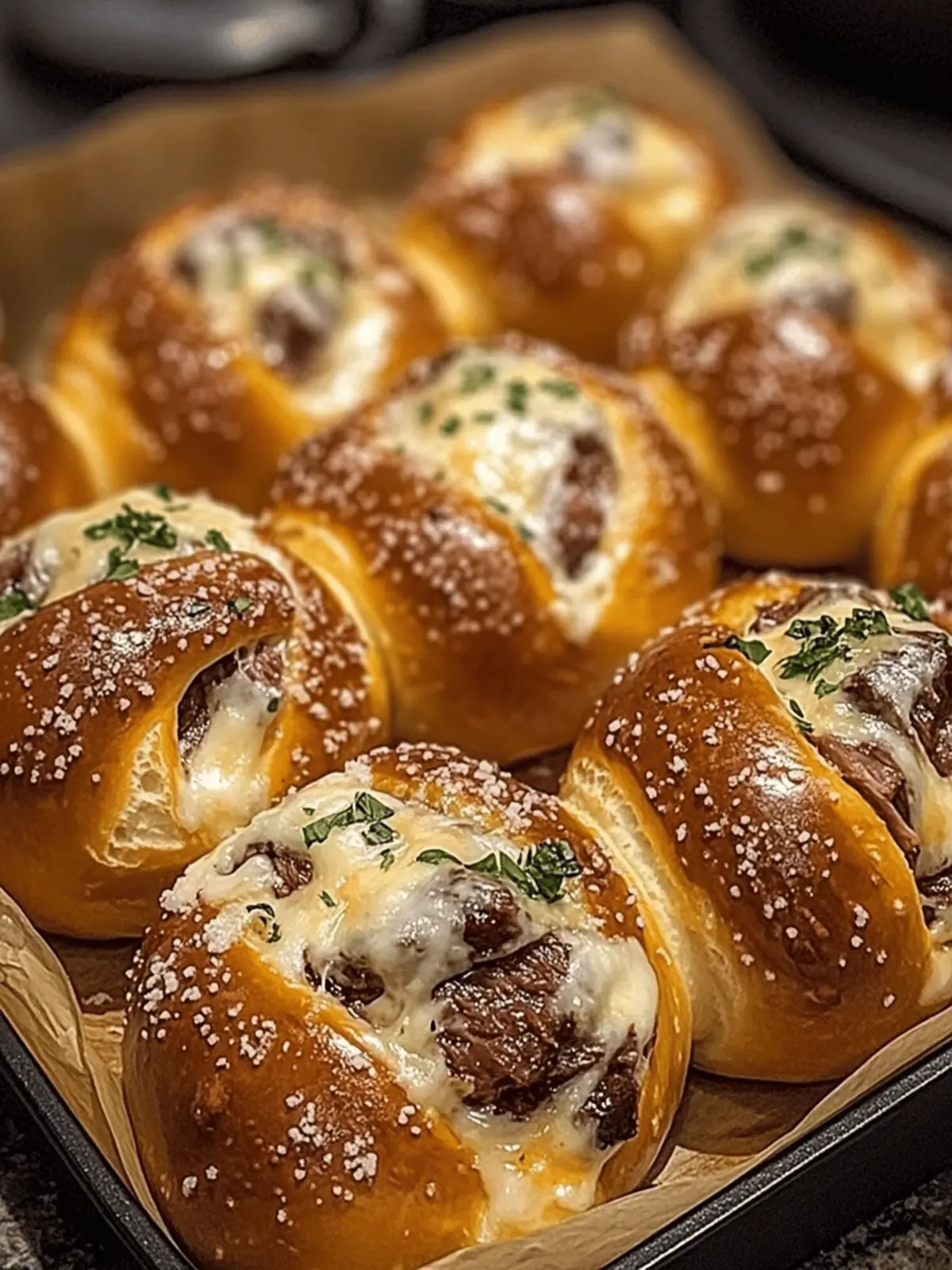 Smoked Brisket and Beer Cheese Pretzel Bombs: Ultimate Game Day Bite 3 Smoked Brisket and Beer Cheese Pretzel Bombs