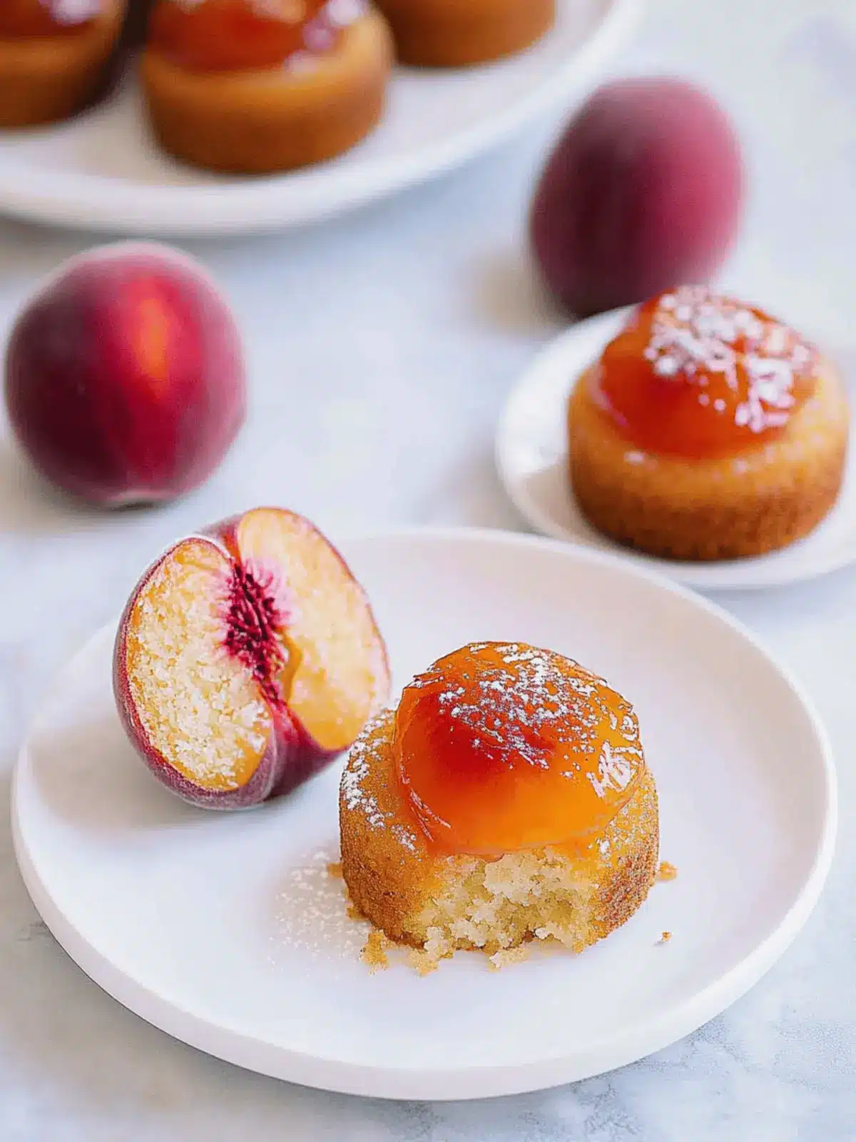 Peach Upside Down Mini Cakes