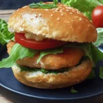 Air Fryer Salmon Burger