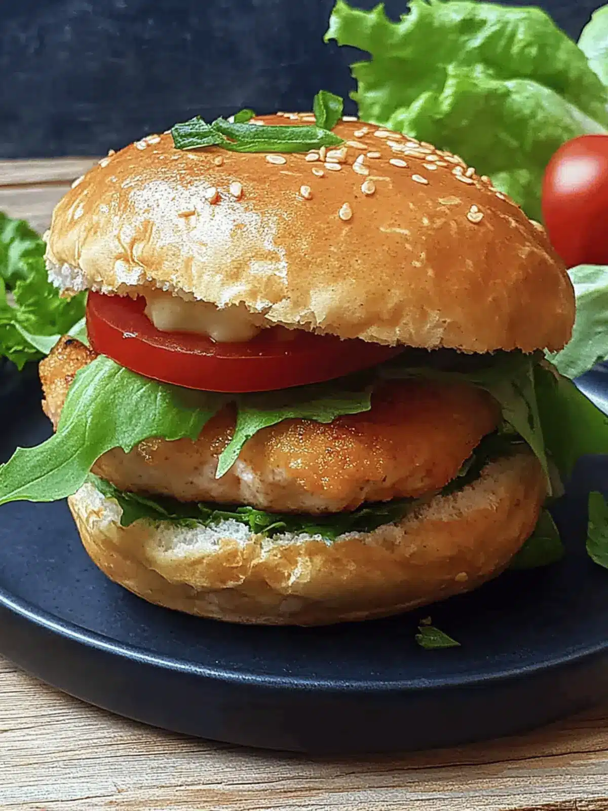 Air Fryer Salmon Burger