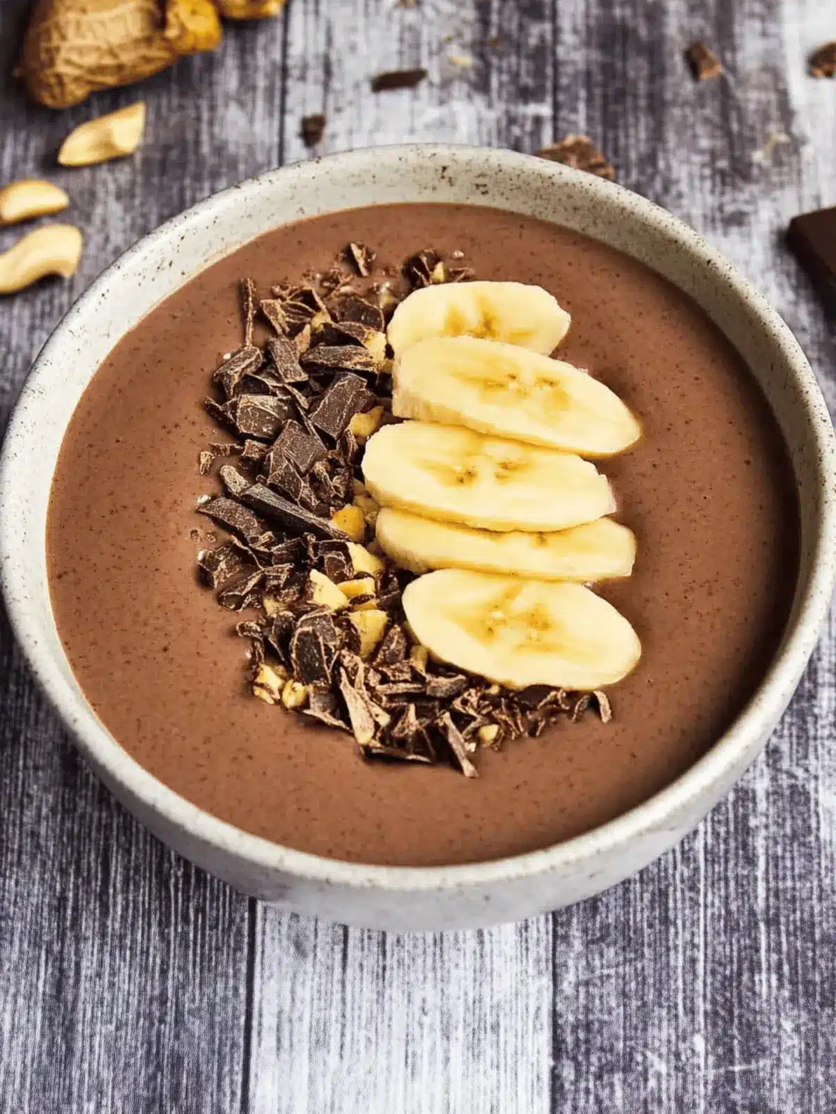 Chocolate Peanut Butter Smoothie Bowl