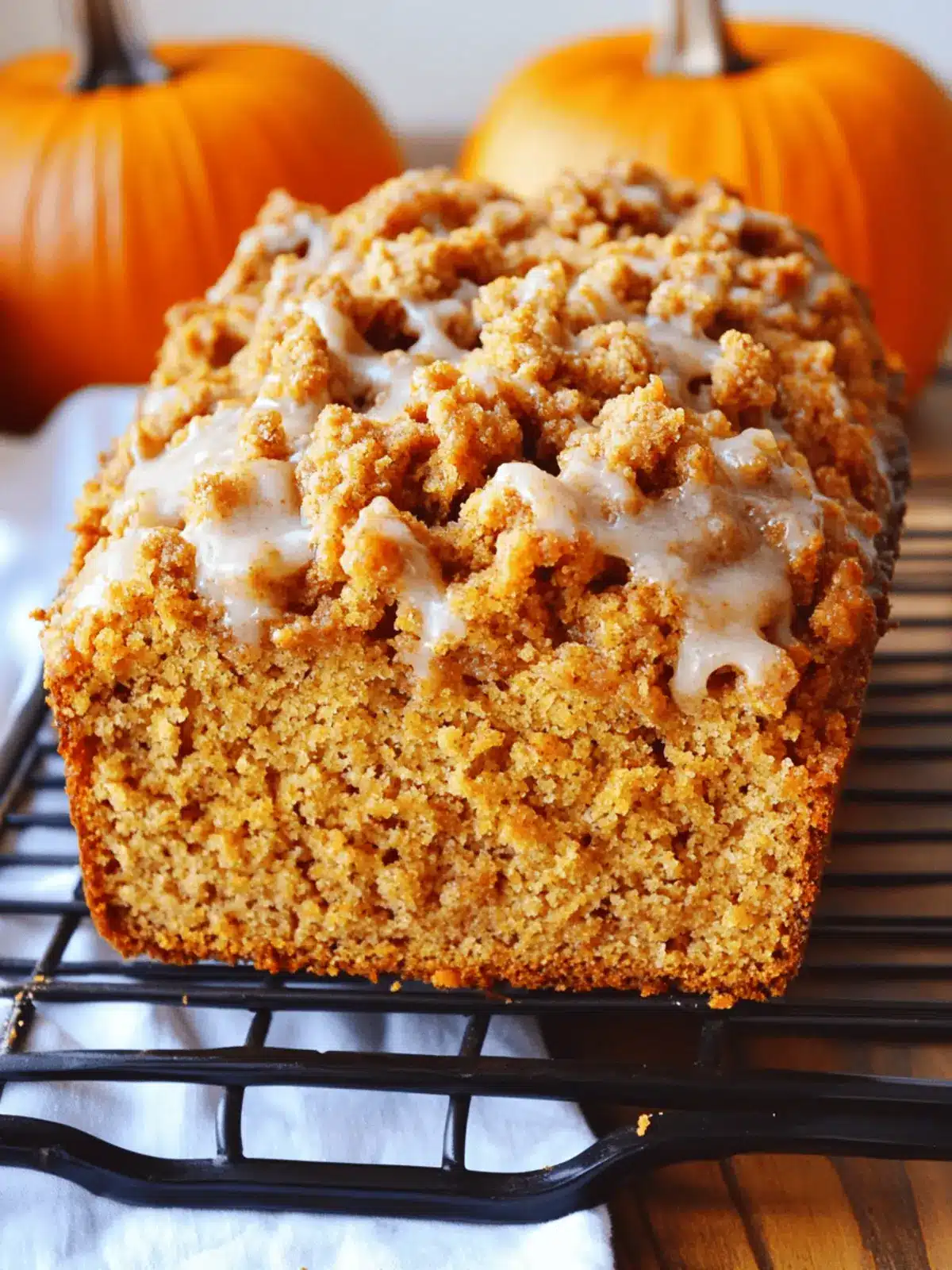 Irresistible Pumpkin Streusel Bread with Maple Glaze 2 Pumpkin Streusel Bread