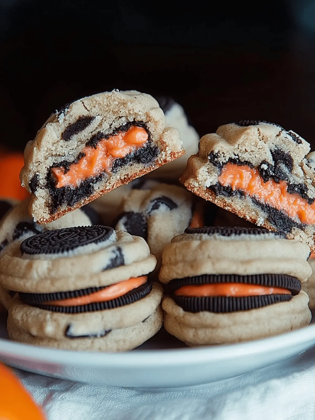 Halloween Oreo Stuffed Chocolate Chip Cookies You Can't Resist 4 Halloween Oreo Stuffed Chocolate Chip Cookies
