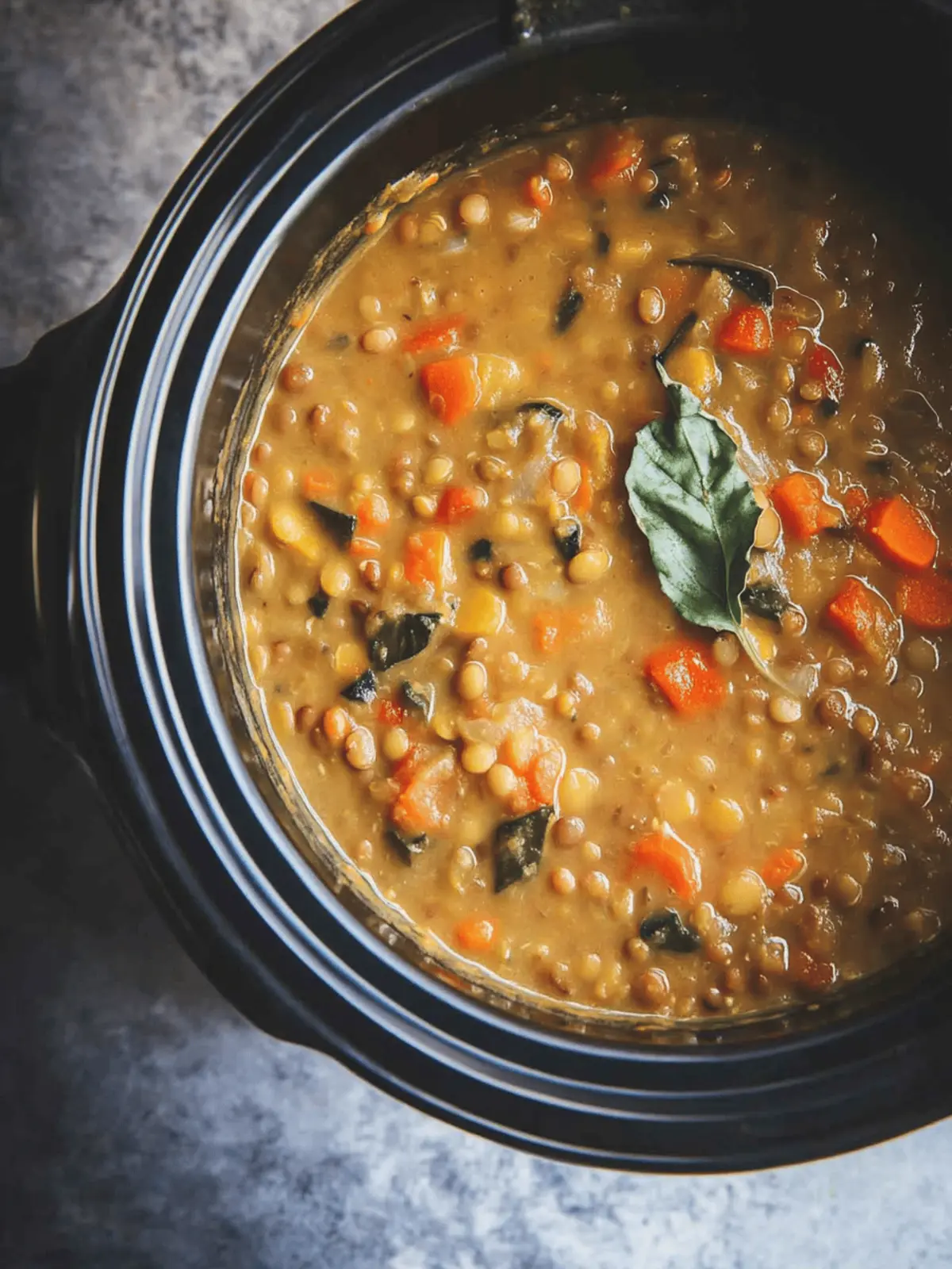 Slow-Cooker Lentil & Root Veggie Soup